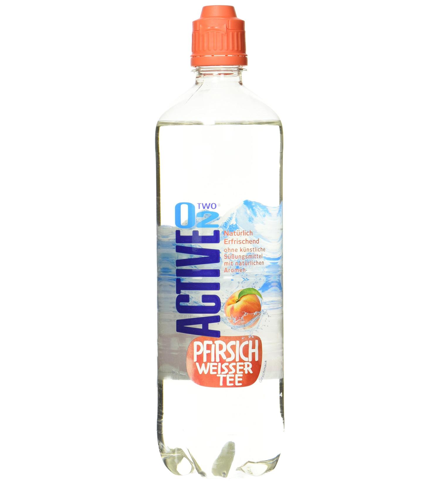 Buy Active O2 Natural Peach White Tea - Pack of 8 (Disposable 750 ml Bottles) | International Shipping Available - Buy Online on GoSupps.com