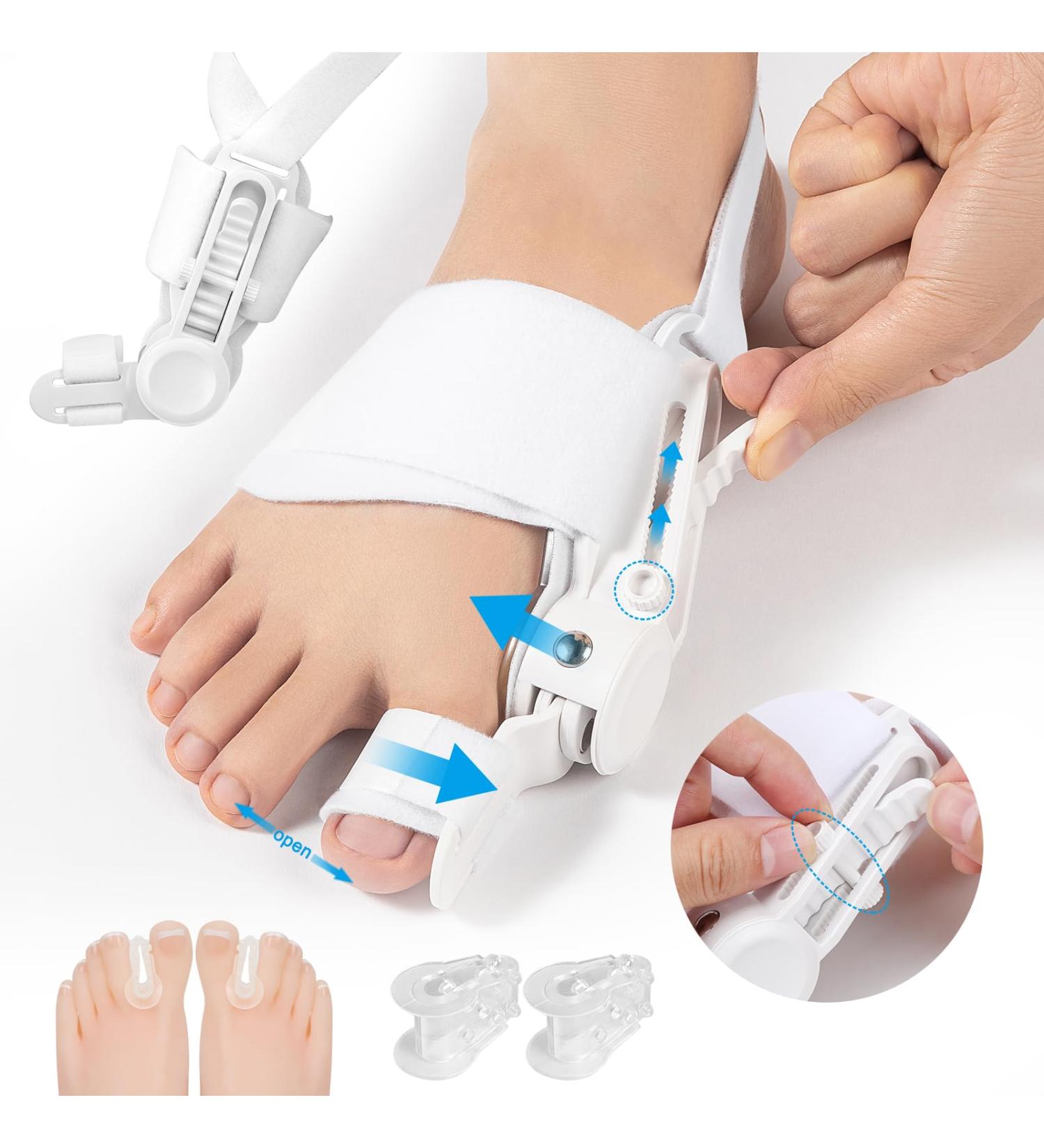 Premium Bunion Corrector for Men & Women | Adjustable Big Toe Alignment & Relief | Orthopedic Splint with Silicone Pad for Left/Right Feet - Buy Online on GoSupps.com