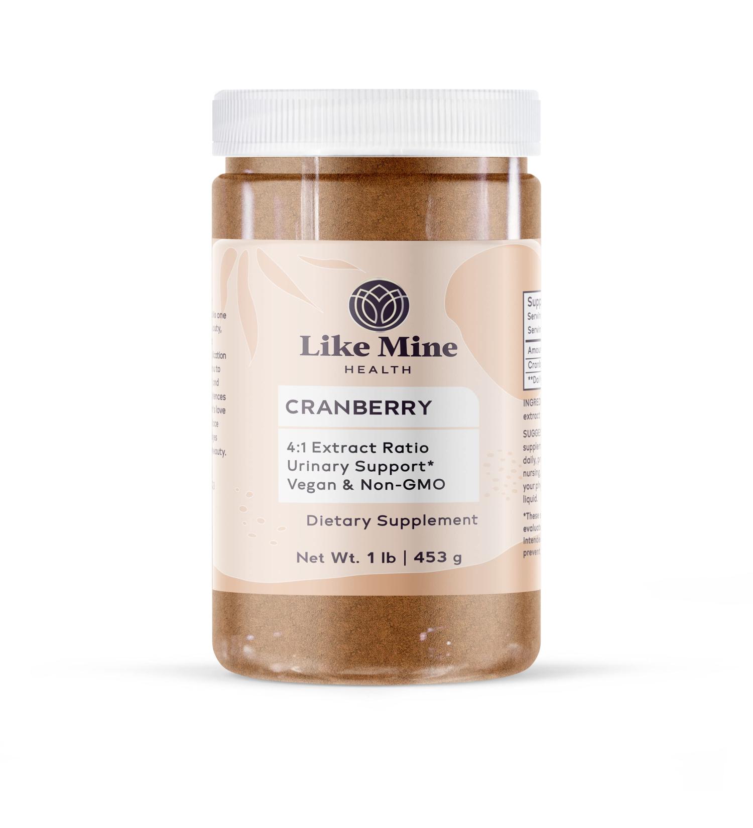Like Mine Cranberry Extract Powder (1 lb) Vegan & Non-GMO 4:1 Extract Ratio 16 Ounce (Pack of 1) - Buy Online on GoSupps.com