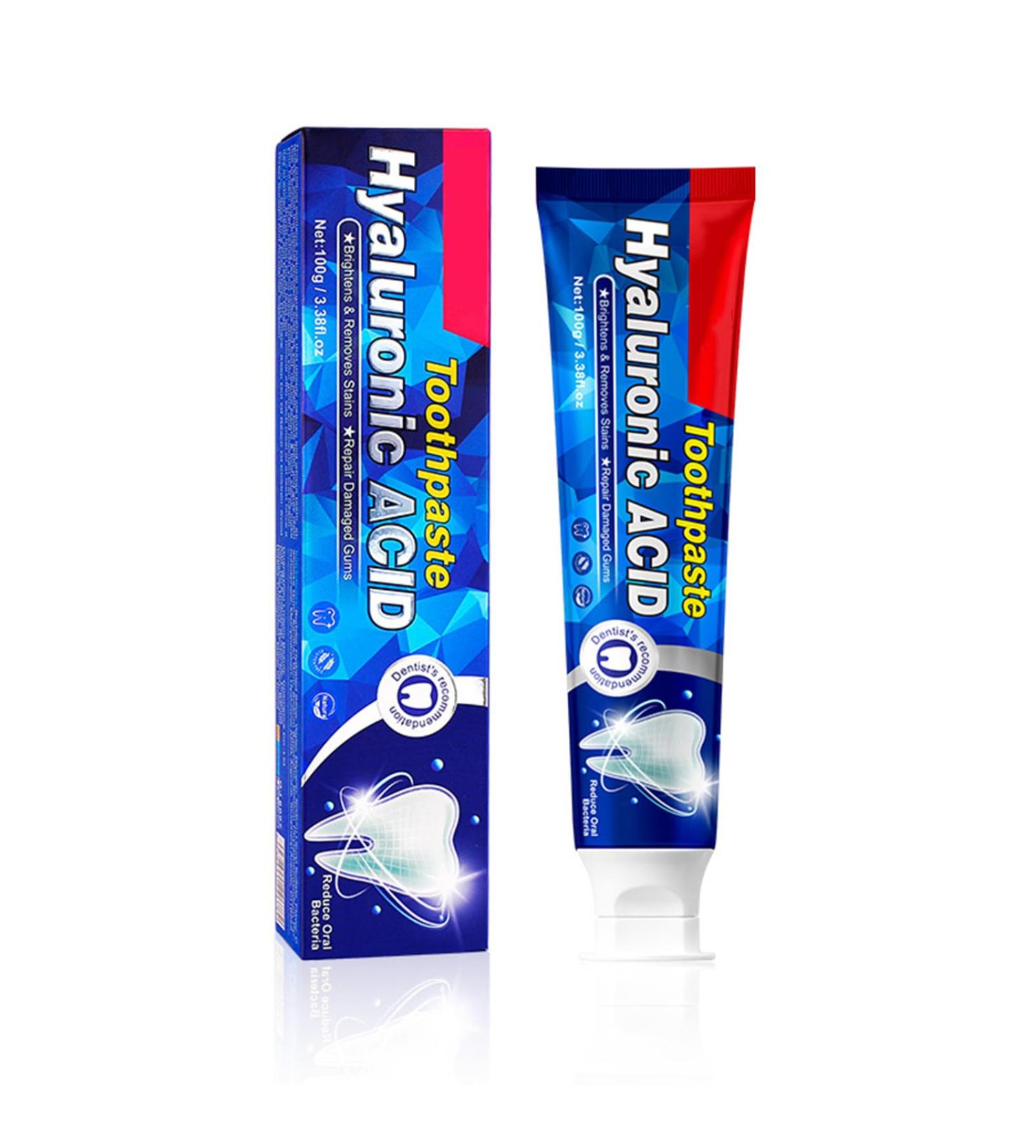 Hyaluronic Acid Toothpaste for Deep Cleaning & Whitening | Spot & Bad Breath Removal | Gum & Tissue Care (1 pc) - Buy Online on GoSupps.com