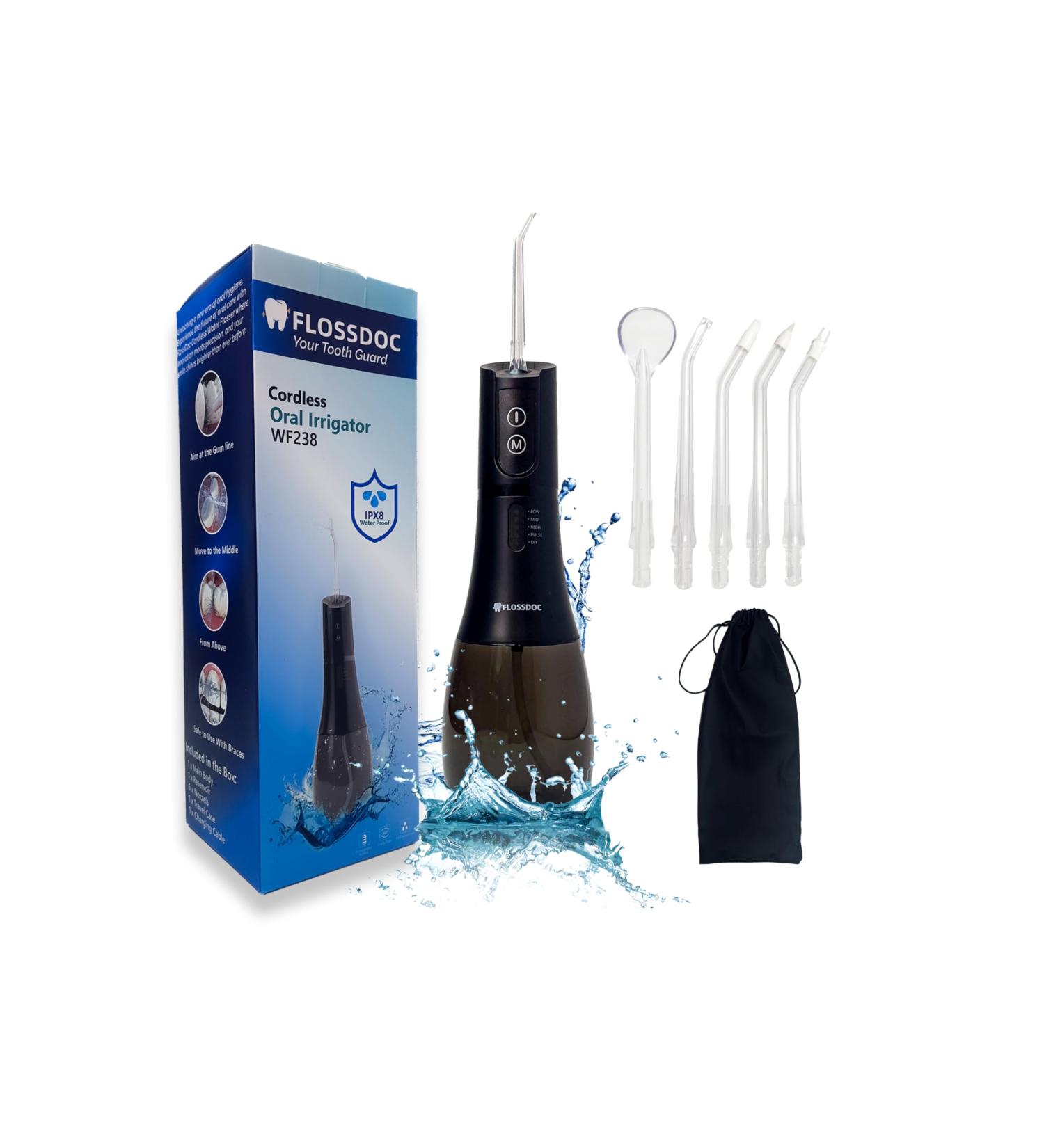 Water Flosser & Tonsil Stone Remover - 400ml IPX8 Waterproof 5 Modes Rechargeable Dental Water Picker - Buy Online on GoSupps.com
