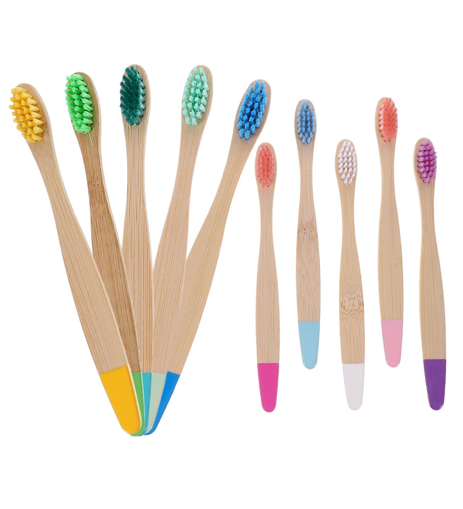 FRCOLOR 10pcs Travel Toothbrush Set for Kids - Ideal for Camping & Household Use | Soft Nylon Bristles - Buy Online on GoSupps.com