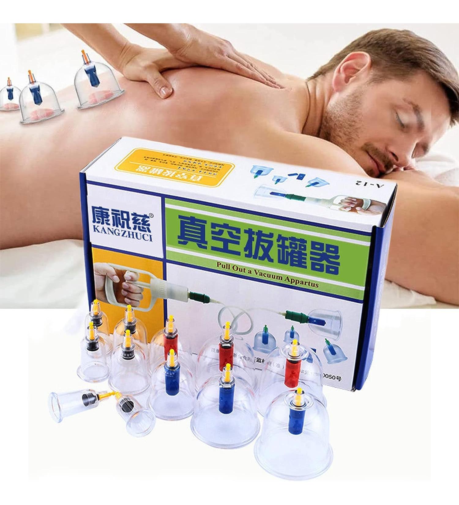 12 Cups Cupping Therapy Sets with Pump Vacuum Professional Chinese Cupping Set for Body Massage Muscle Joints Pain Relief Physical Therapy - Buy Online on GoSupps.com