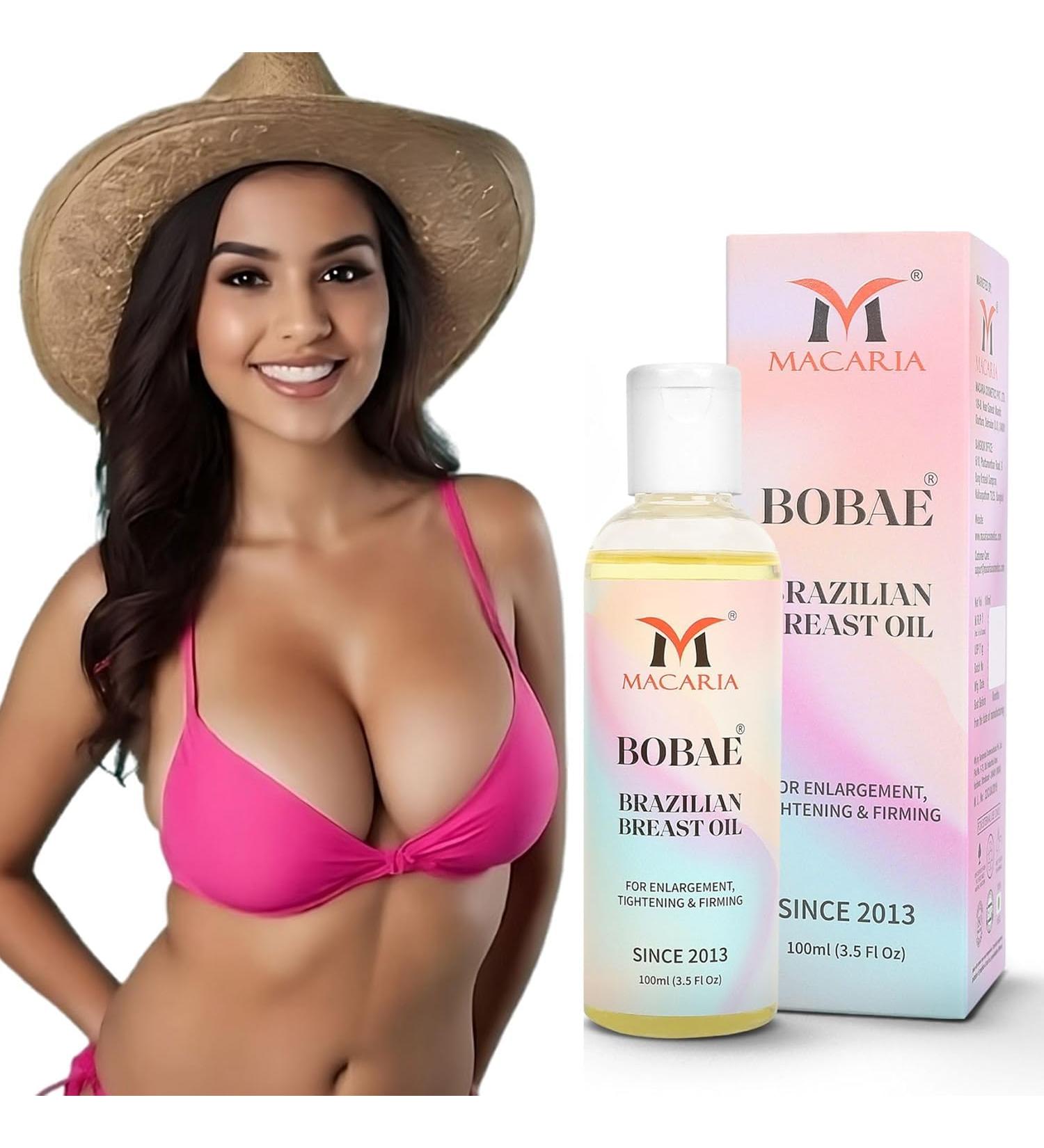 MACARIA Bobae Brazilian breast enlargement Oil for quick growth | Firming Massage Oil larger Breast Enhancement Gel bigger Brazilian Boobs Women enlargement Oil for quick Fast growth - Buy Online on GoSupps.com