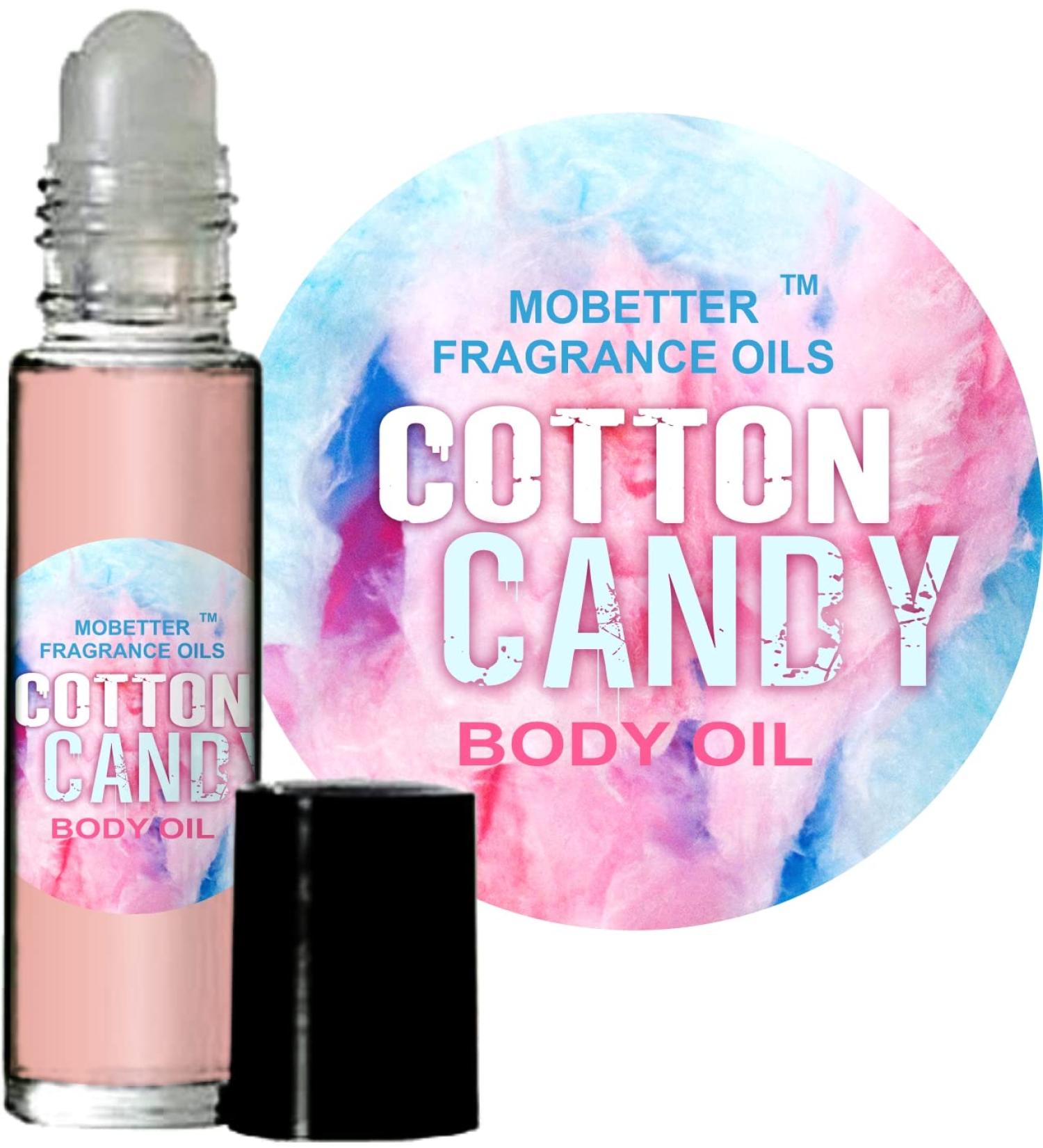 MOBETTER FRAGRANCE OILS Cotton Candy Body Oil Perfume 10ml Roll On Bottle 0.33 Fl Oz (Pack of 1) sweet vanilla caramel fruity - Buy Online on GoSupps.com