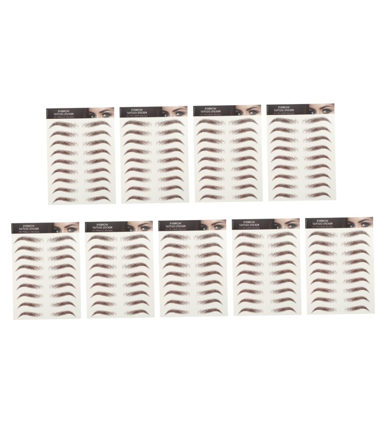 IWOWHERO 6d Eyebrows Stickers 9 sheets Tools Hairlike Shaping Sticker Transfers Lady Eyebrows Brow Imitation Eyebrow Temporary - Buy Online on GoSupps.com
