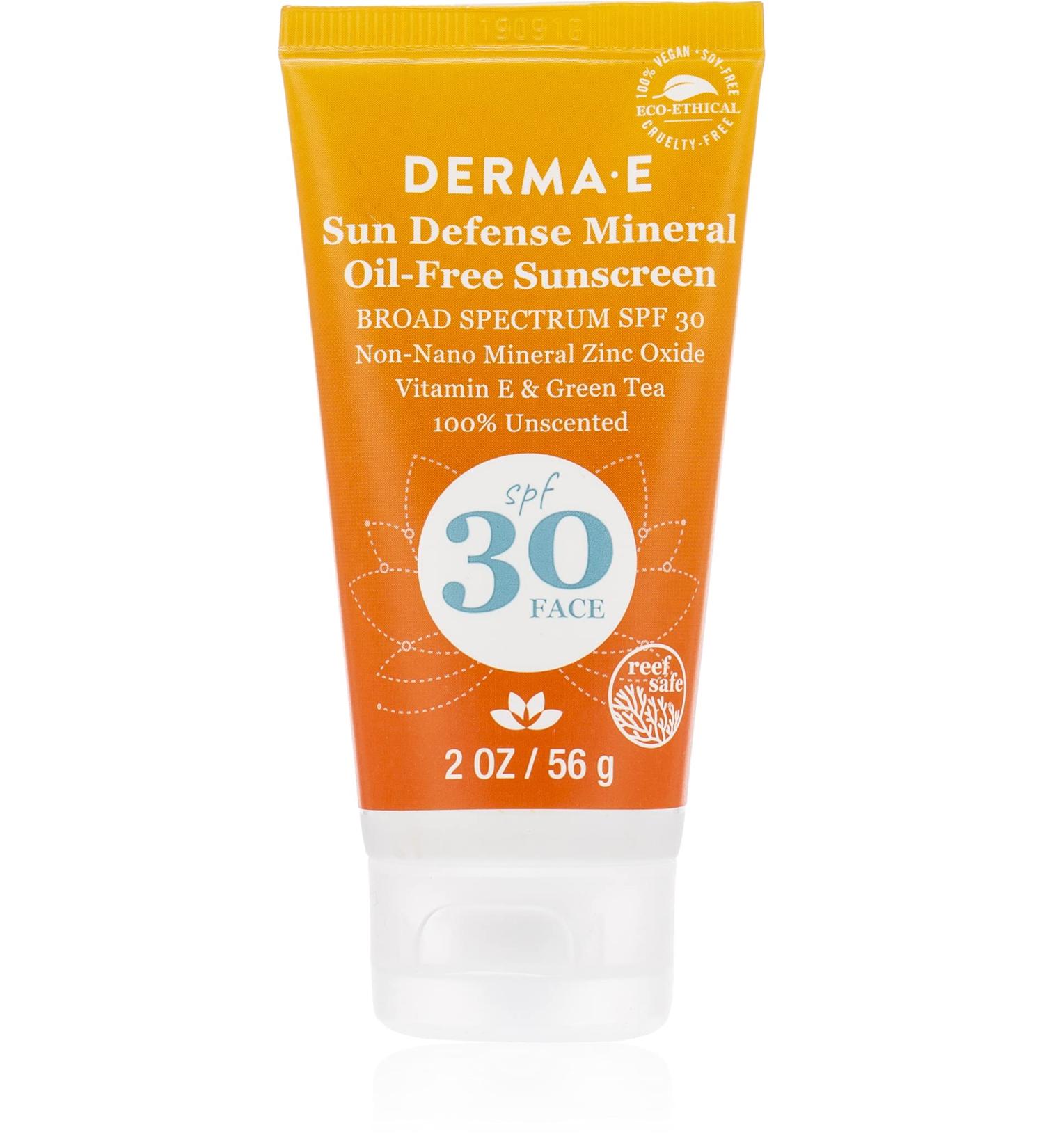 Derma E Mineral Oil-Free Sunscreen SPF 30 | 2 oz - Natural Sun Protection - Buy Online on GoSupps.com