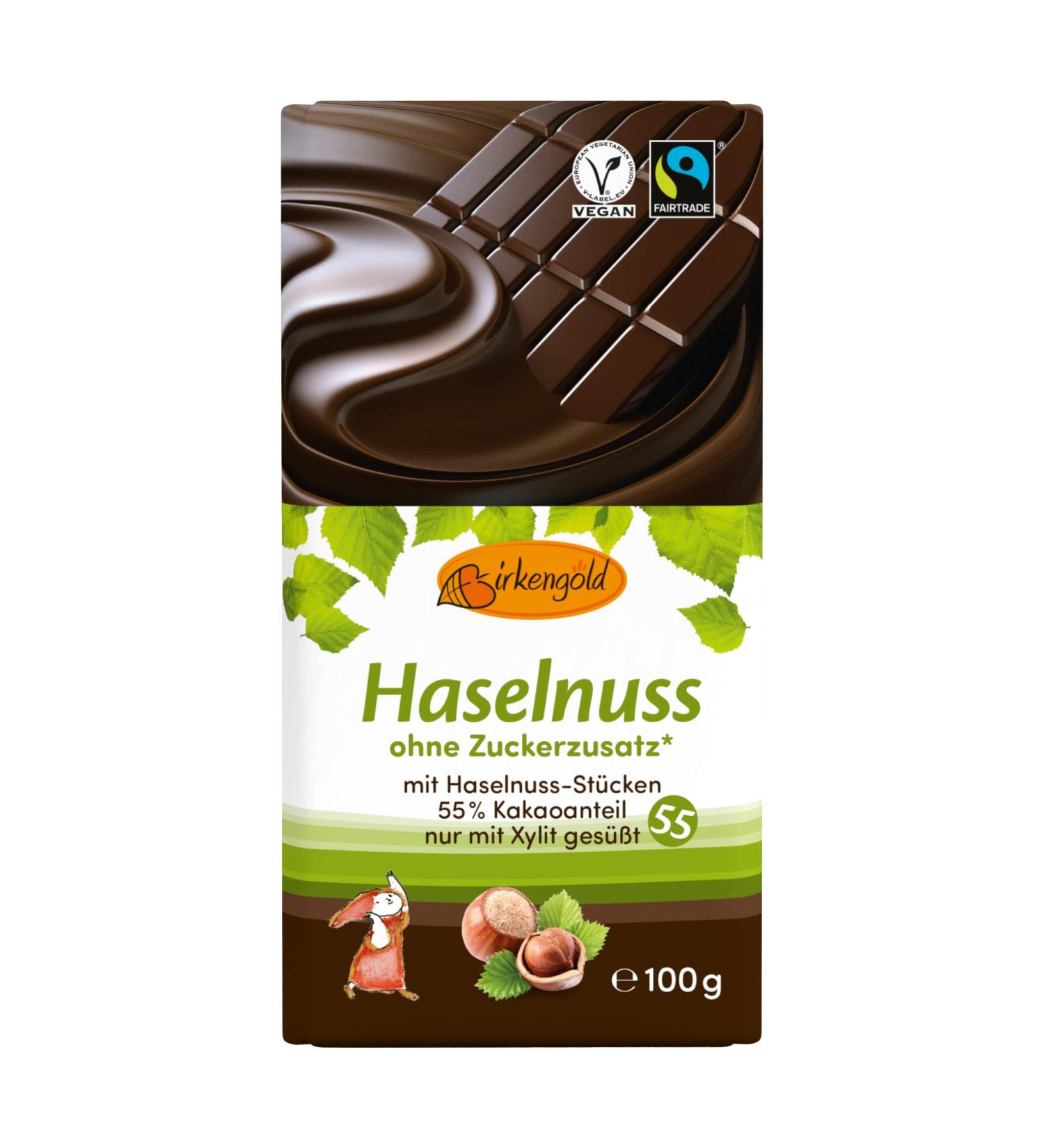 Birkengold Zartbitter Chocolate with Nuts 3 x 100 g - Buy Online on GoSupps.com