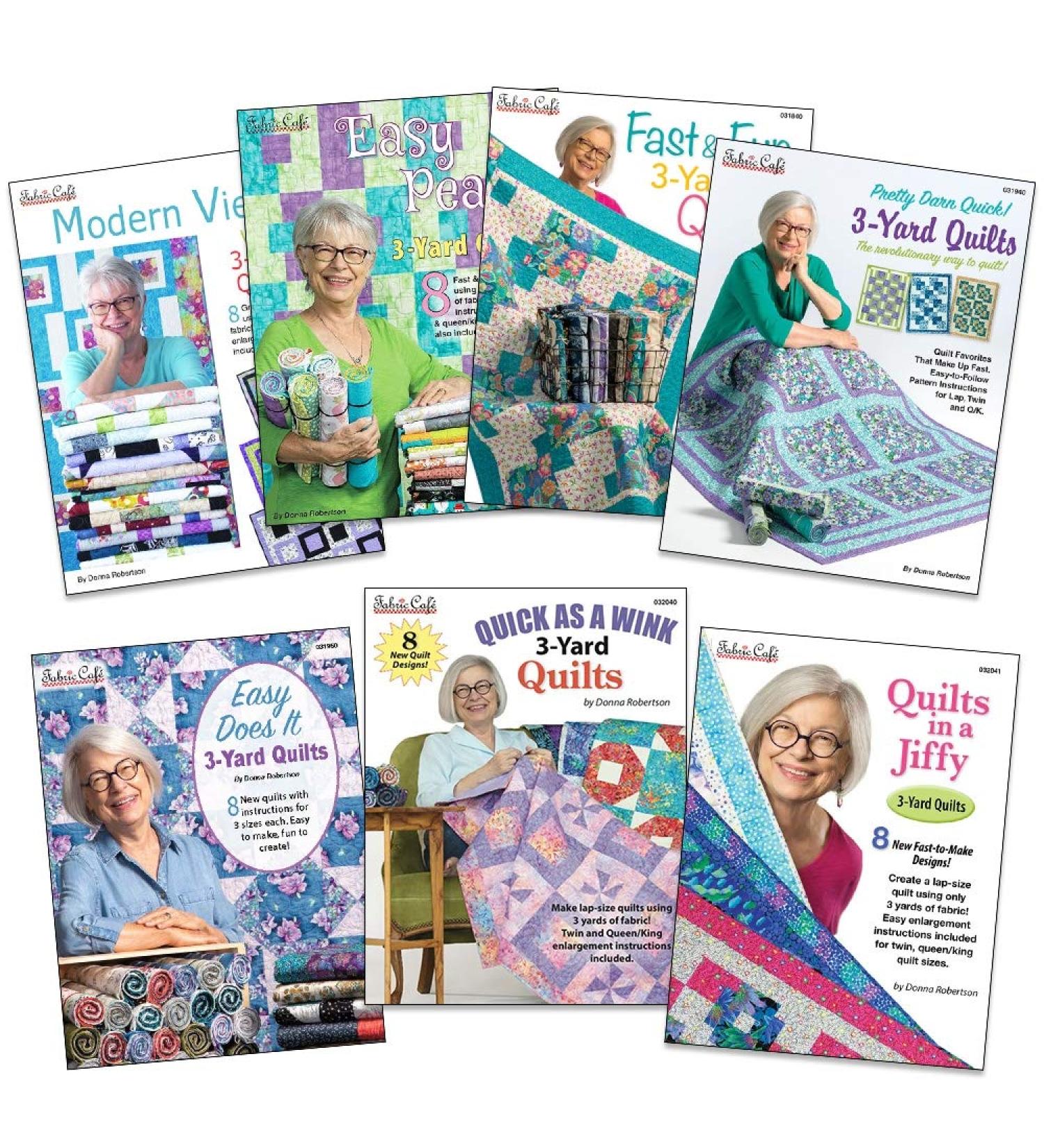 Fabric Cafe 3 Yard Quilts Pattern Book Bundle - All 7 Books Included