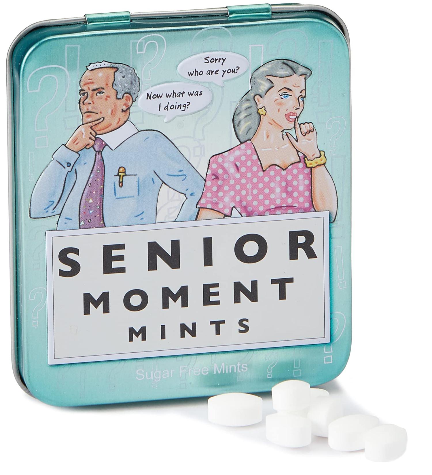Spencer & Fleetwood Sugar Free Mints In A Senior Moment Tin 45 g - Buy Online on GoSupps.com