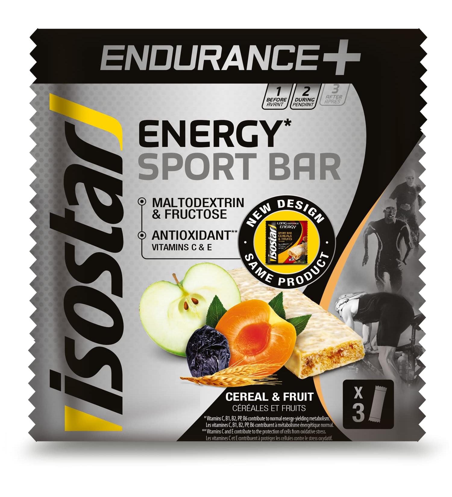 Isostar Endurance+ energy bars Sport Cereal & Fruits - Energy bars - 3 x 40 g - Buy Online on GoSupps.com