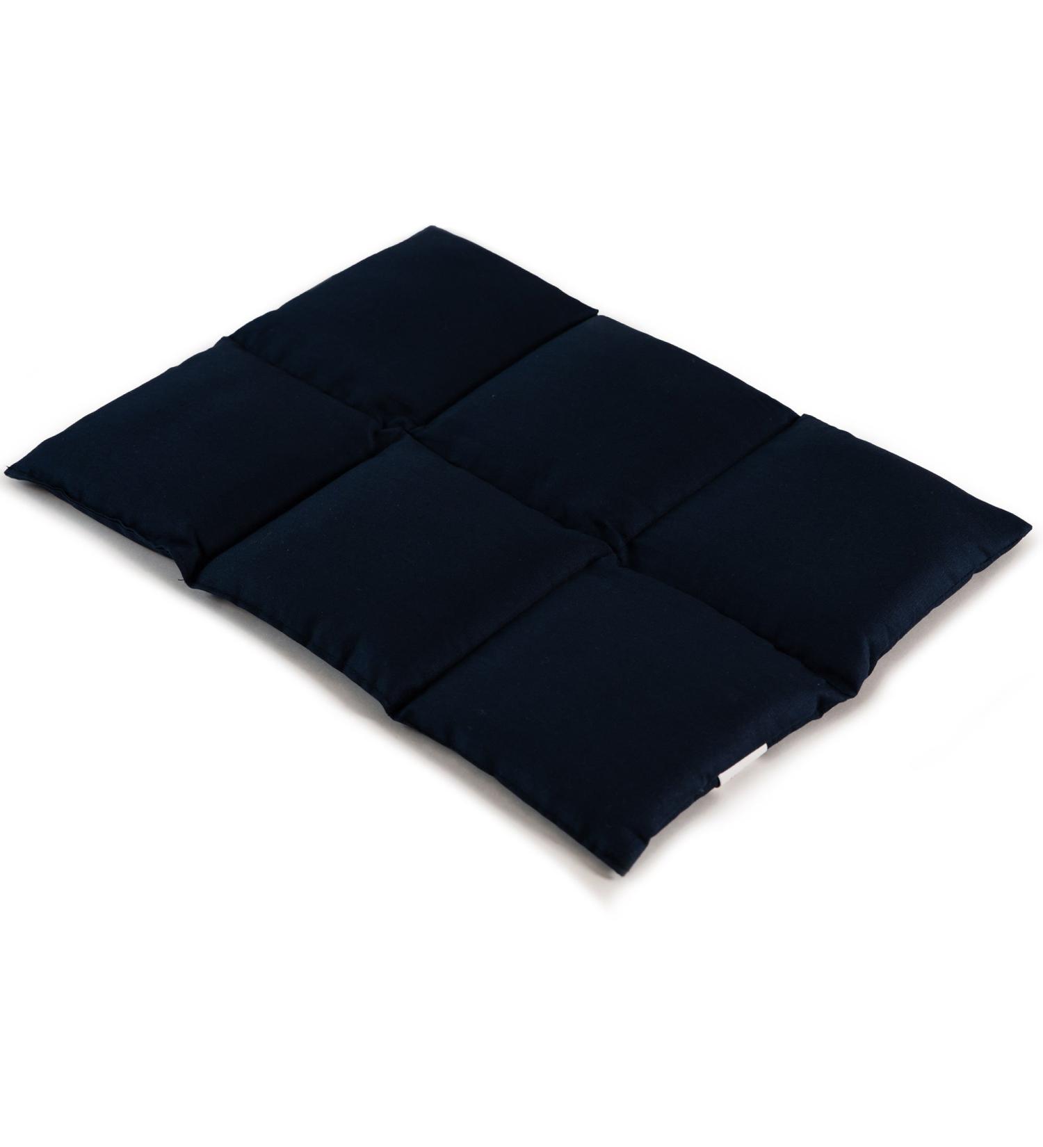 Large Dark Blue Rapeseed Pillow 40x30cm | 6-Chamber Thermal Grain Pillow for Back & Abdominal Support | Buy Internationally - Buy Online on GoSupps.com