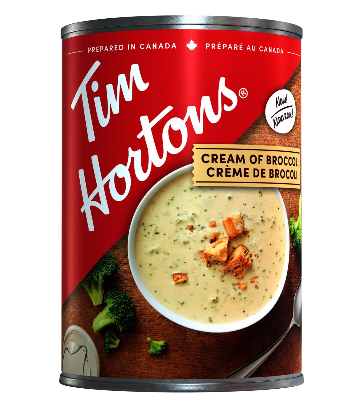 Tim Hortons Cream of Broccoli Soup Ready-to-Serve 540mL Can - Buy Online on GoSupps.com