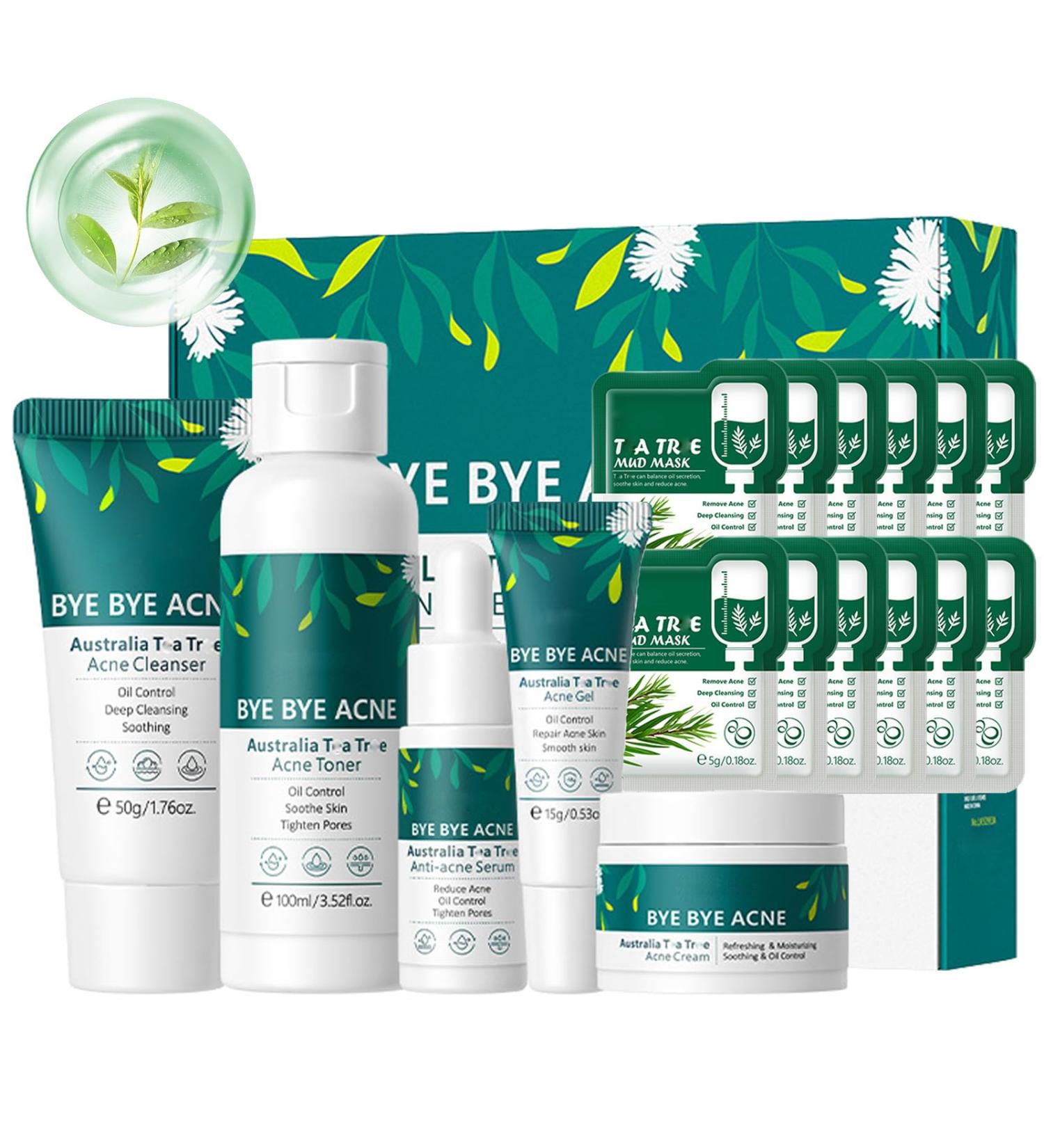 INSEEK Acne Skin Care Set for Teens Girls Women Reduce Acne & Blackhead Deep Cleansing Purify Pores and Oil Control Travel Size Skincare Gift Sets for Oily Prone Skin - Buy Online on GoSupps.com