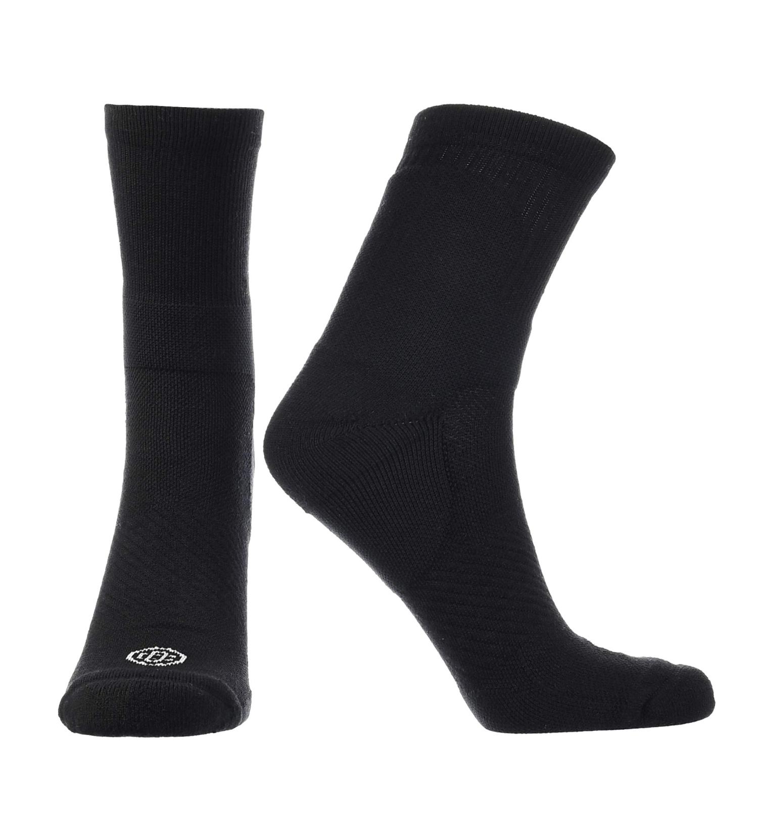 Compression Low Calf Crew Socks for Plantar Fasciitis & Arch Support - Black, Large - 1 Pair - Buy Online on GoSupps.com