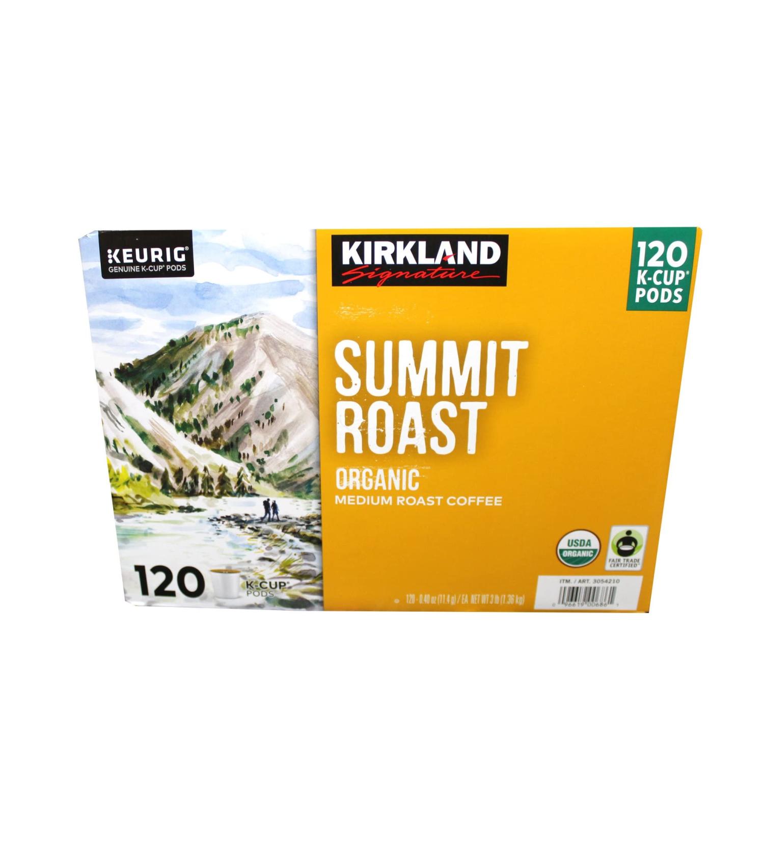 Kirkland Signature Organic Summit Fair Trade K-Cup Pods 120-pack - Buy Online on GoSupps.com