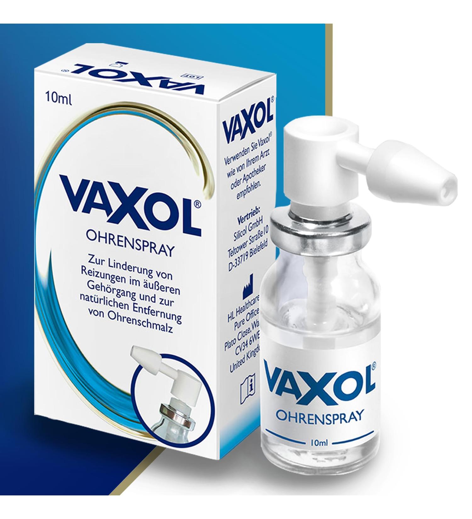 Vaxol Ear Spray - Remove Excess Earwax Relieve Itching & Irritation - All Ages (1+) - 10ml Pump Spray - Buy Online on GoSupps.com