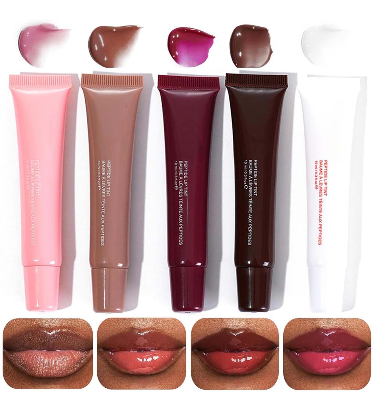  EONFAVE Lip Jam Lip Gloss 5 Pack - Moisturising Lip Gloss Shine Nude Glass and Gloss Jelly-Like Lip Oil Kit - Buy Online on GoSupps.com