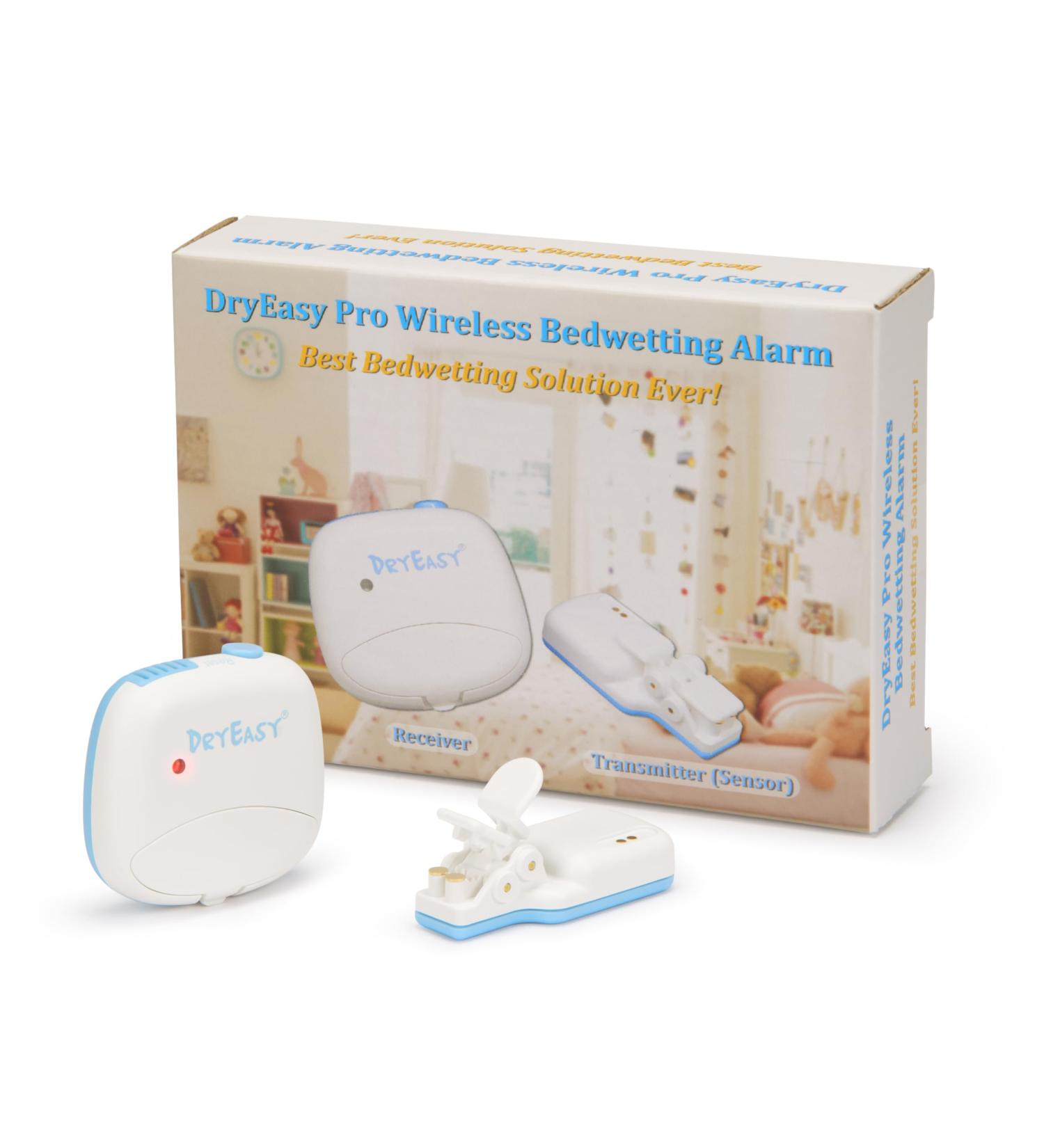 Pro Wireless Bedwetting Alarm 2024 - Improved Sensor 6 Sounds Volume Control & Vibration for Effective Bedwetting Solutions - Buy Online on GoSupps.com