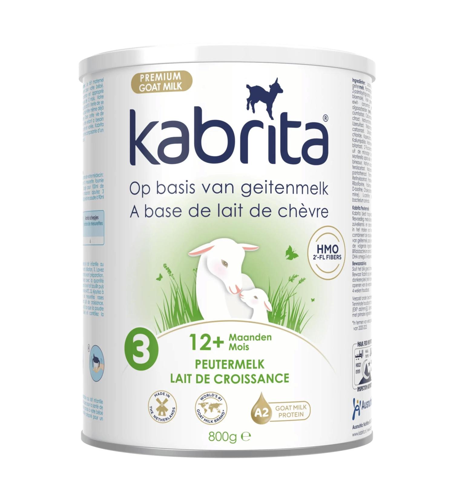 Kabrita 3 | Lait de ch vre de croissance +12 mois | Lait pour b b nourrissant et doux pour le ventre | Contenu : 800g - Buy Online on GoSupps.com
