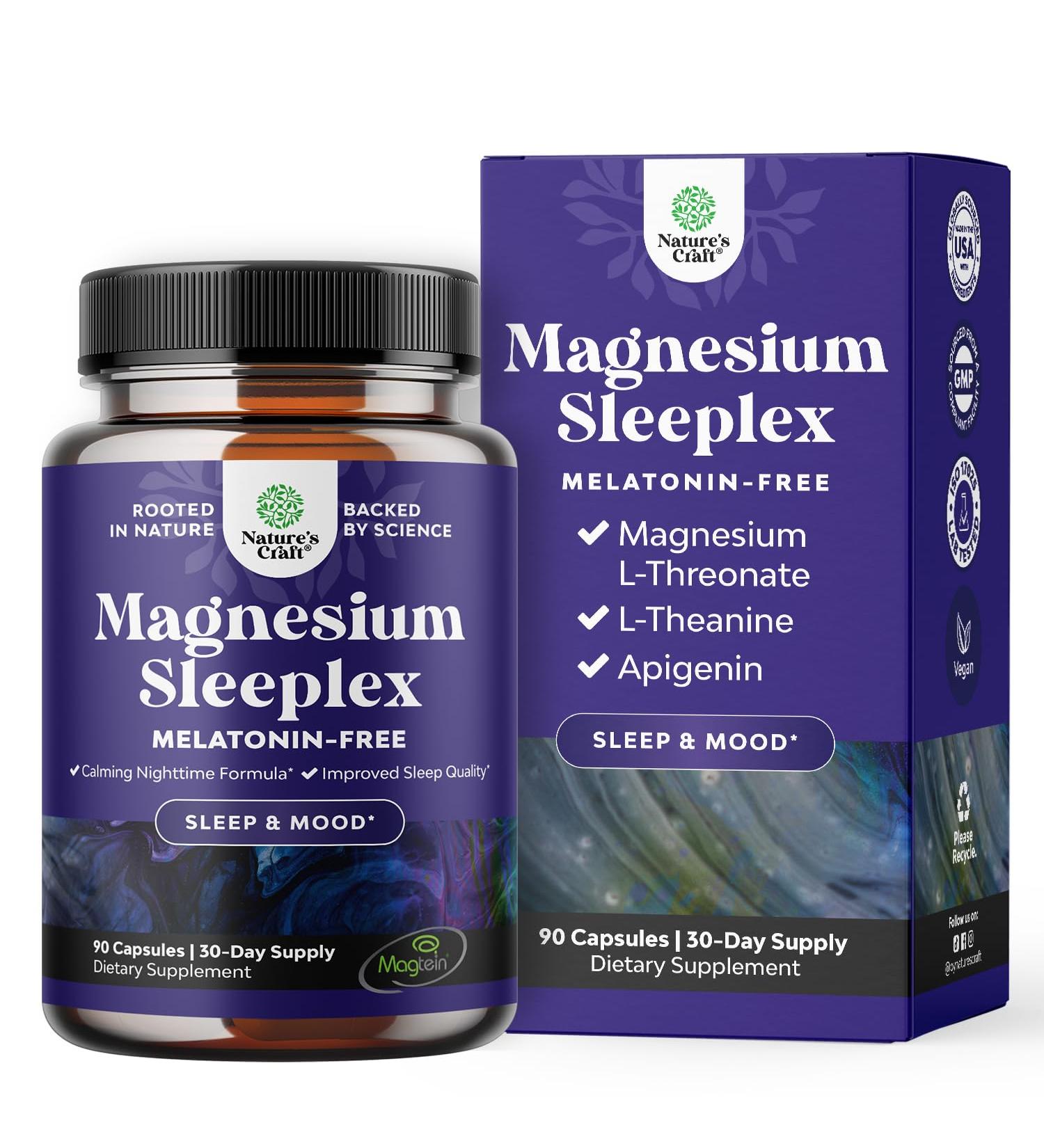High Absorption Magnesium Sleep Supplement - Rest Support Magtein Magnesium L-Threonate and Apigenin Theanine for Sleep and Rest for Women & Men - Mg L-Threonate Melatonin Free Sleeping Aid - 90 Ct 90 Count (Pack of 1) - Buy Online on GoSupps.com