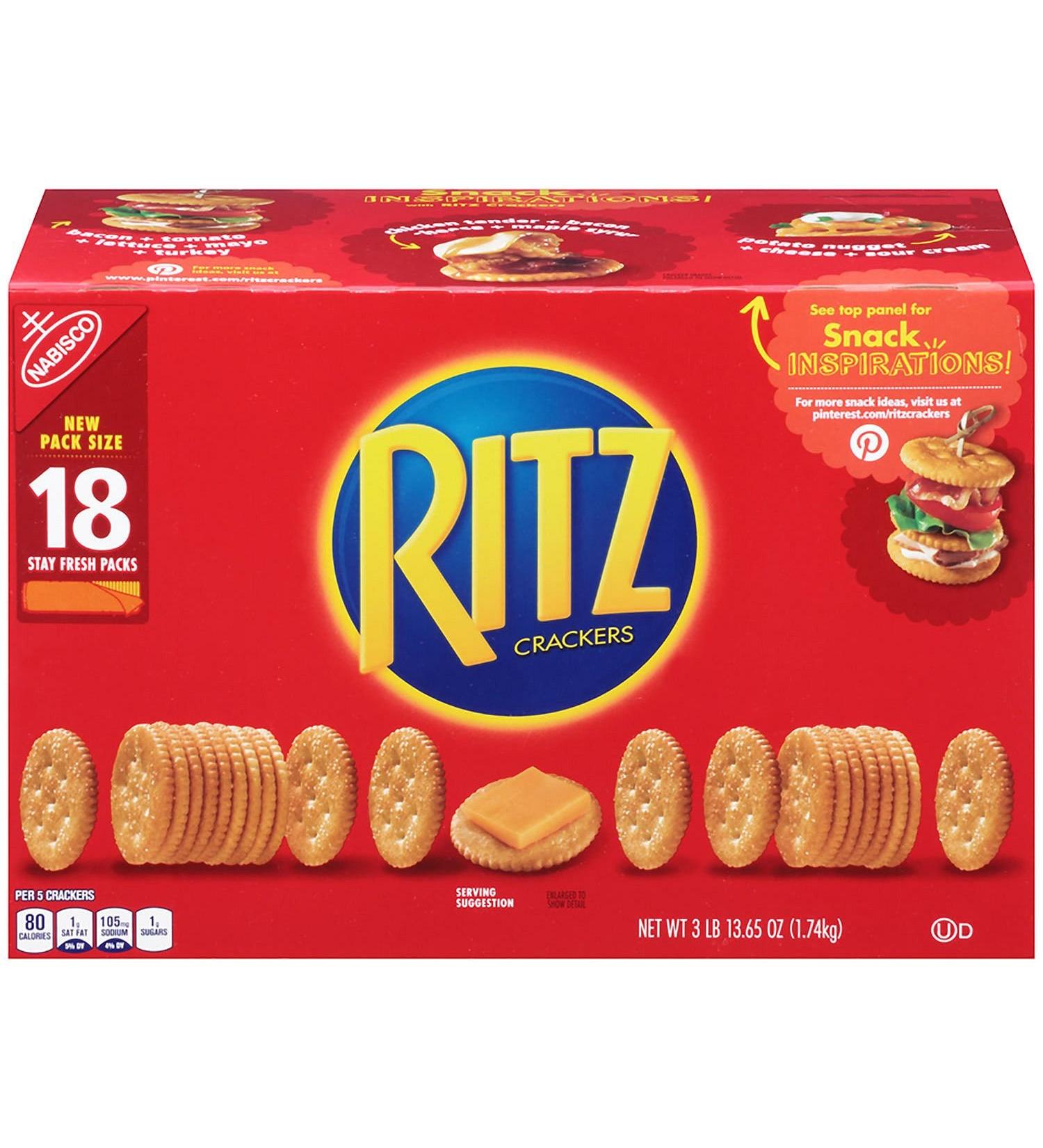 Product of ritz Crackers, 61.6 oz. (18 pk.) - Crackers Bulk Savings