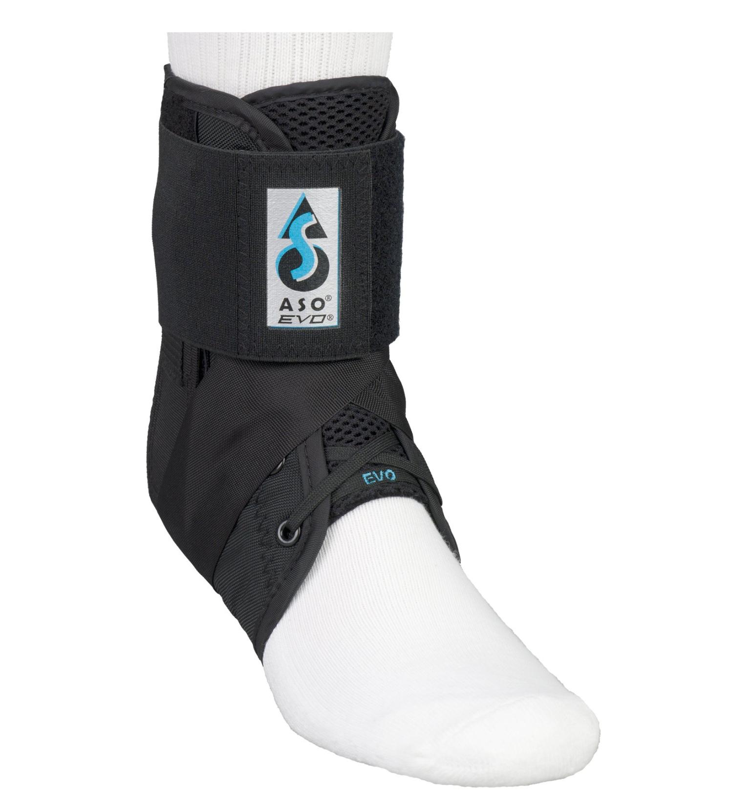 ASO EVO Ankle Stabilizer Brace (Small - Black) by Medspec/ASO Braces Black Small (Pack of 1)
