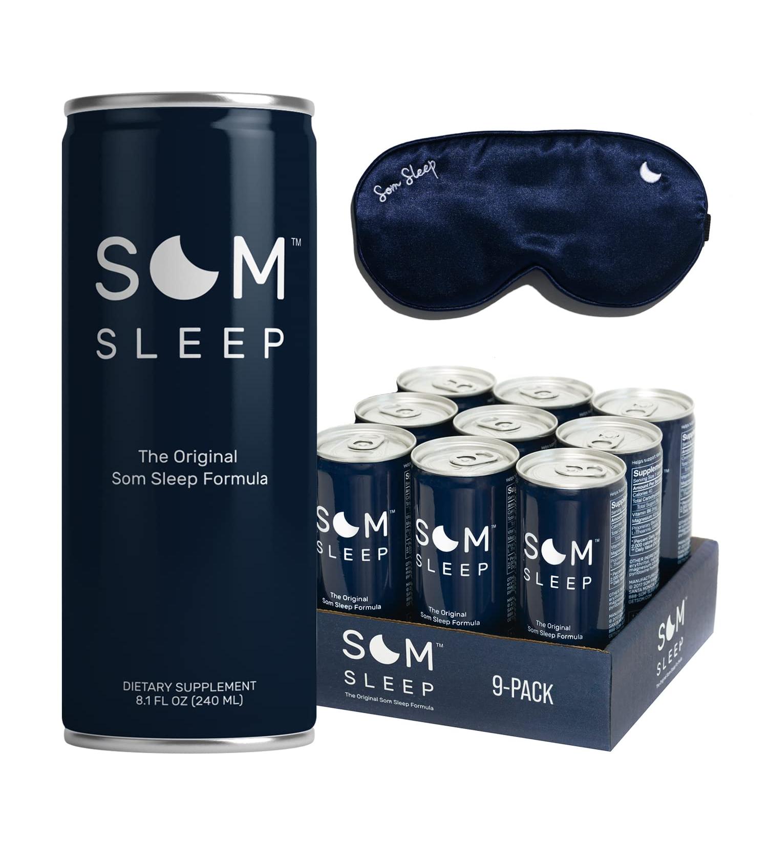 Som Sleep Ultimate Nighttime Set: Sleep Mask & Berry Drink 9-Pack - Buy Online on GoSupps.com