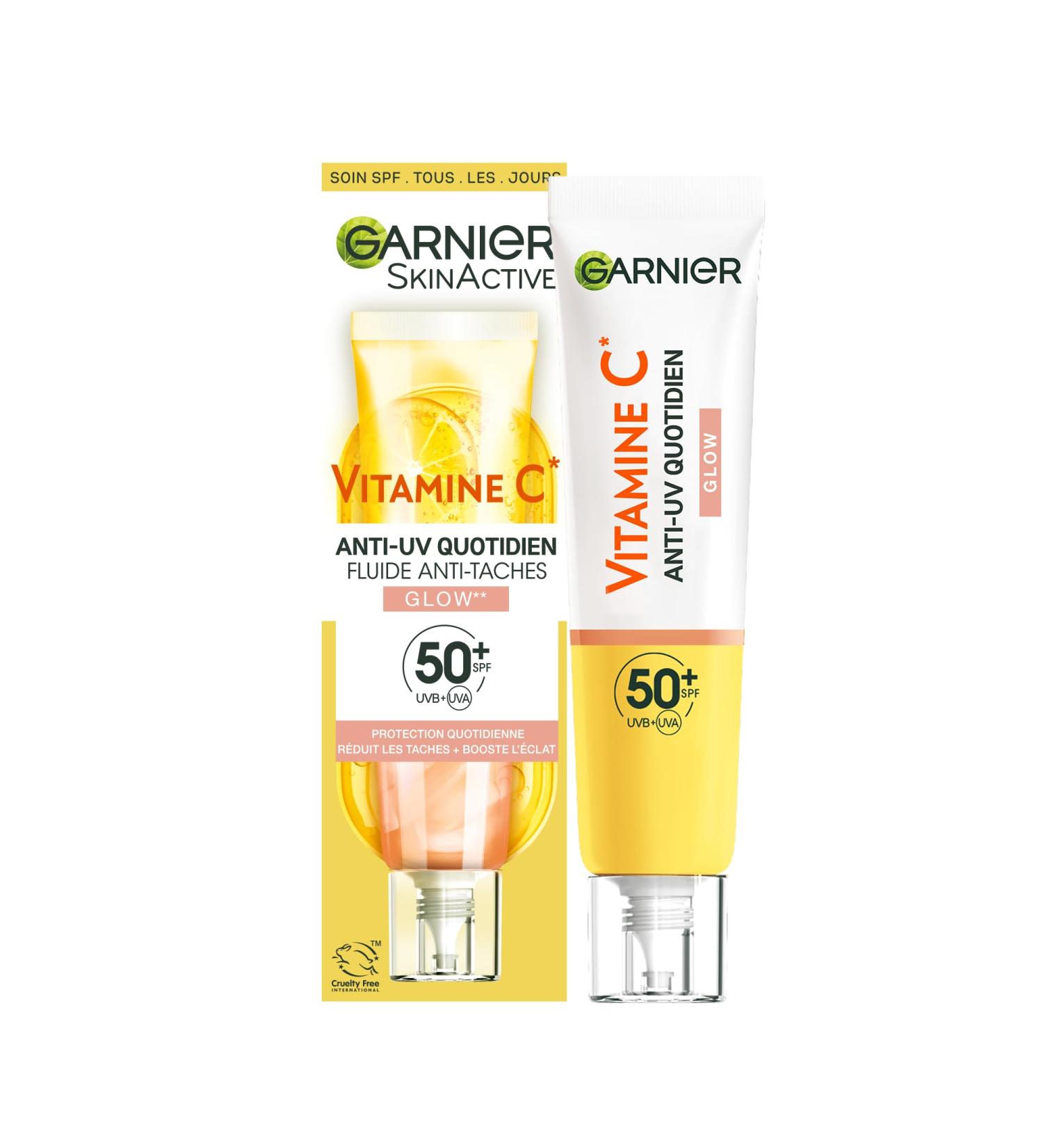 Garnier Vitamin C Anti-UV Daily Glow SPF 50-40ml - Buy Online on GoSupps.com
