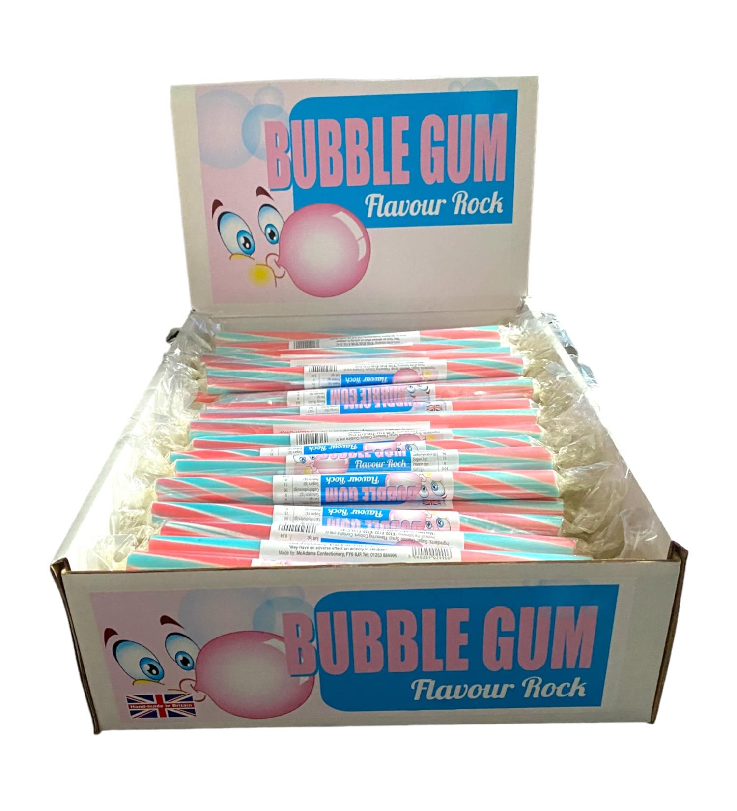 50 X Bubble Gum Rock Sticks Handmade Traditional Rainbow Classic Sweets Retro Seaside Gift Wholesale Confectionery - Buy Online on GoSupps.com