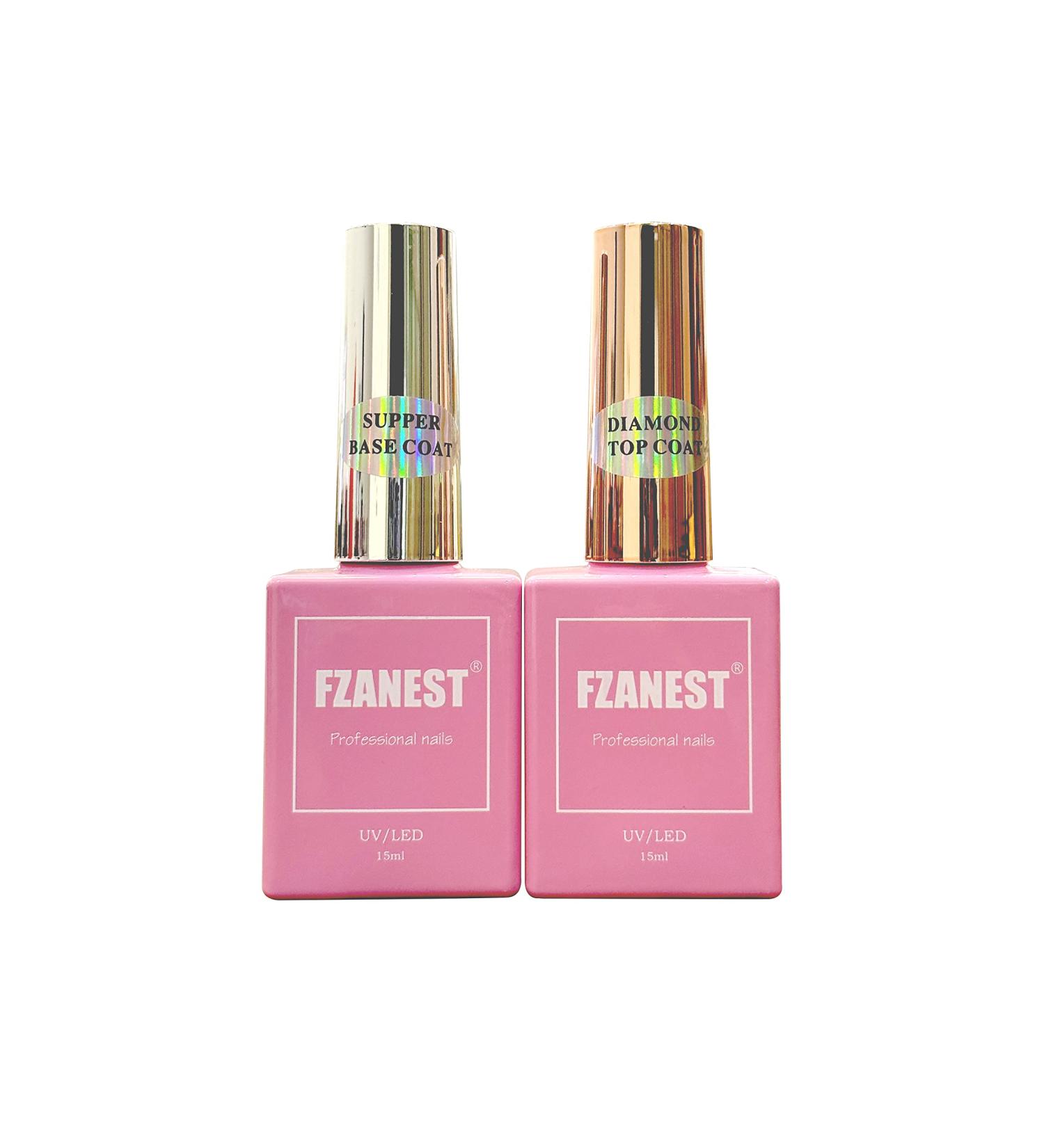 FZANEST Gel Base and Top Coat Set - Triple Long Lasting Base Gel Kit for Ultra Shine Diamond Finish Nail Polish - Buy Online on GoSupps.com