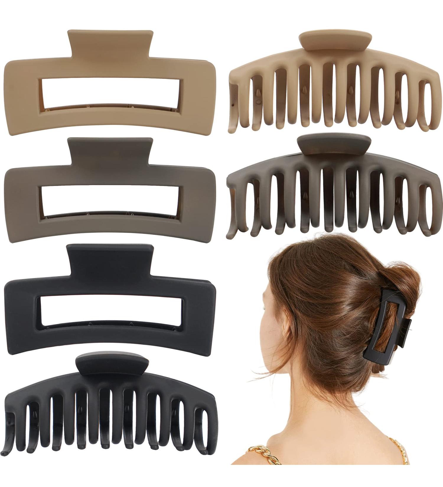 Midodo 6-Piece Large Hair Clips for Women - Slide-Resistant Claw Hair Clips - Matte Finish - Perfect for Thick Hair - Buy Online on GoSupps.com