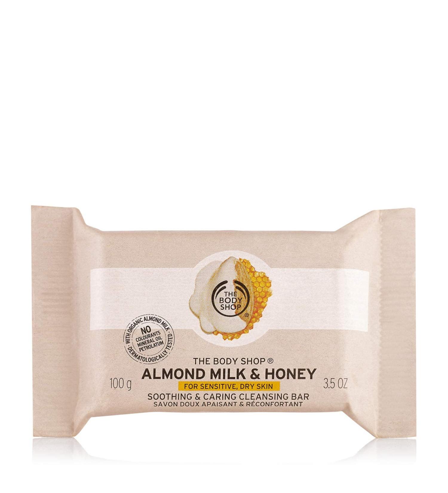 Buy The Body Shop Almond Milk & Honey Cleansing Bar 100g - Gentle Nourishing Soap for Sensitive Skin | International Shipping Available - Buy Online on GoSupps.com