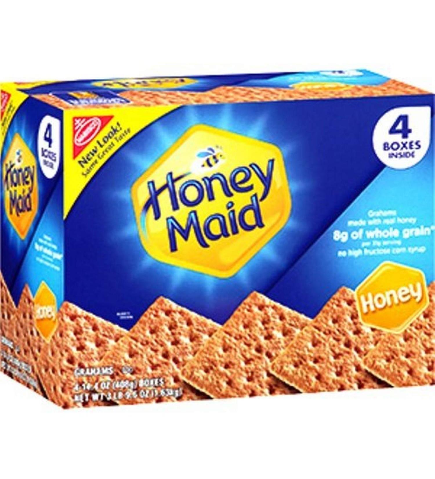 Nabisco Honey Maid Graham Crackers, Honey 4-14.4oz ORIGINAL 14.4 Ounce (Pack of 1)