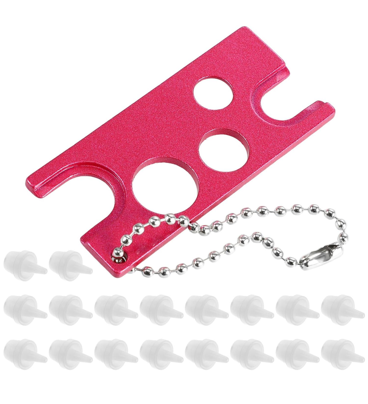 Beaupretty Eyelash Glue Bottle Opener Nozzle Set Eyelash Glue Replacement Caps Eyelash Glue Top Replacement Metal Essential Oil Roller Bottle Opener Key Tool Keychain Accessories Rosy - Buy Online on GoSupps.com