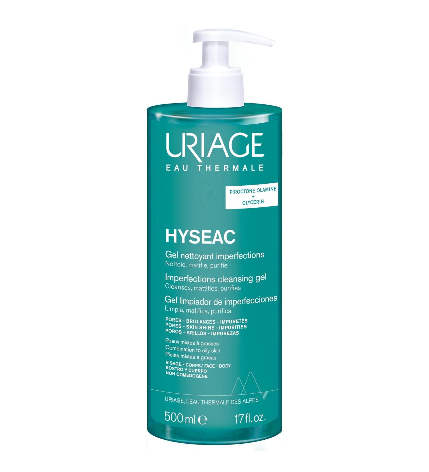 Uriage Hyseac Gel Nettoyant Anti-Imperfections Visage et Dos - Nettoie en Douceur & Purifie - limine l'Exc s de S bum - Pour Peaux Grasses Tendance Acn ique - Sans Savon - pH Physiologique - 500 ml - Buy Online on GoSupps.com