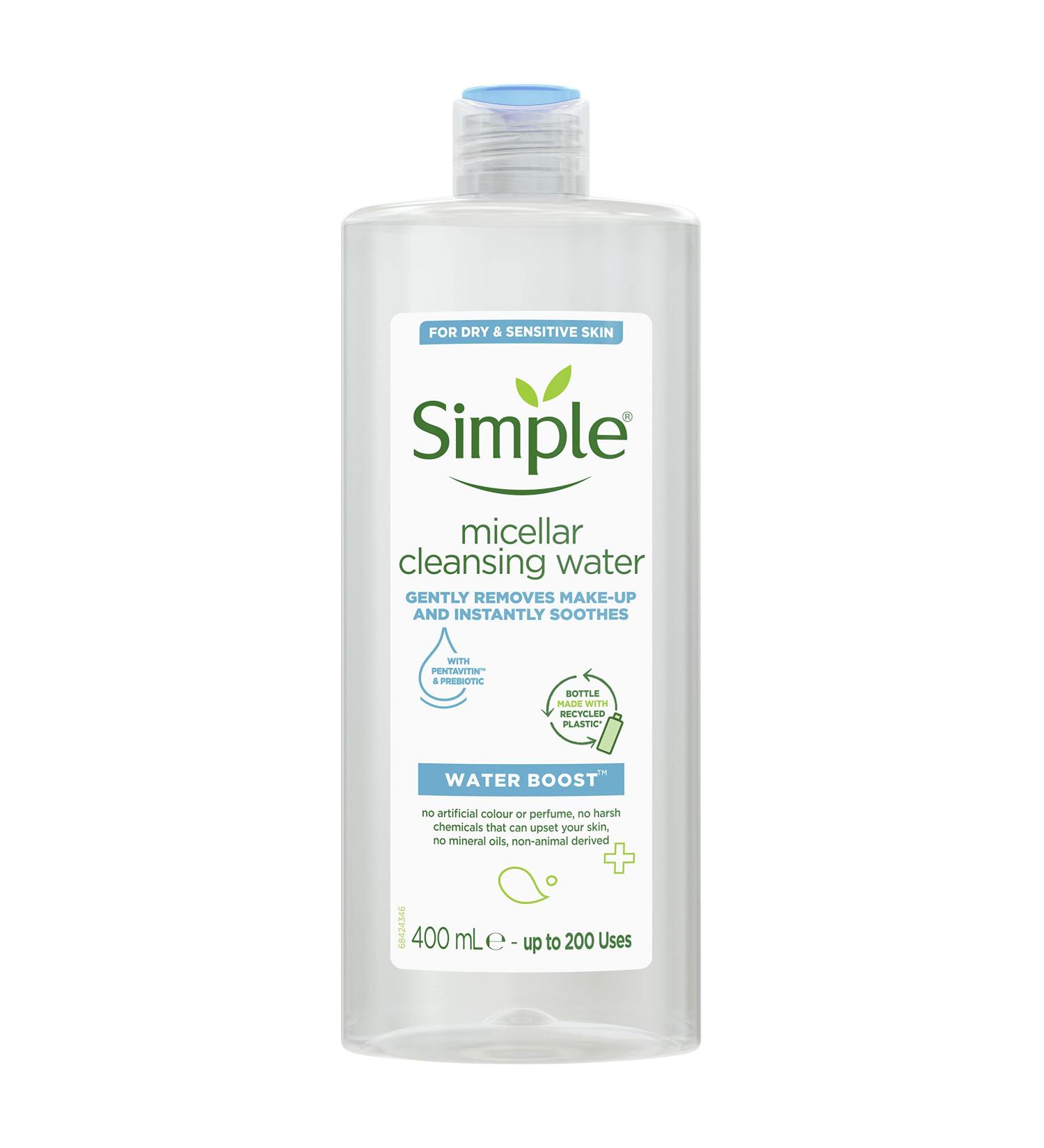Simple Water Boost Micellar Cleansing Water 400ml Pack of 6 - Buy Online on GoSupps.com
