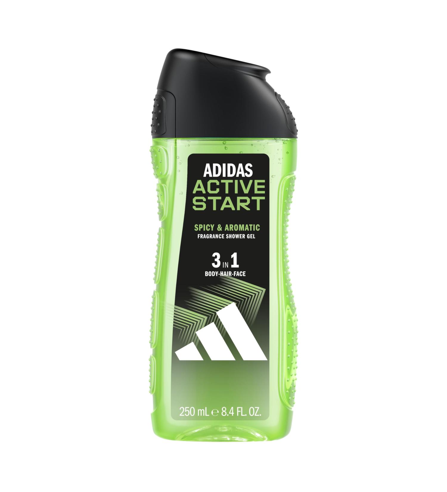 Coty Beauty Germany adidas 3in1 Active Start shower gel for him with aromaticspicy scent 250 ml - Buy Online on GoSupps.com