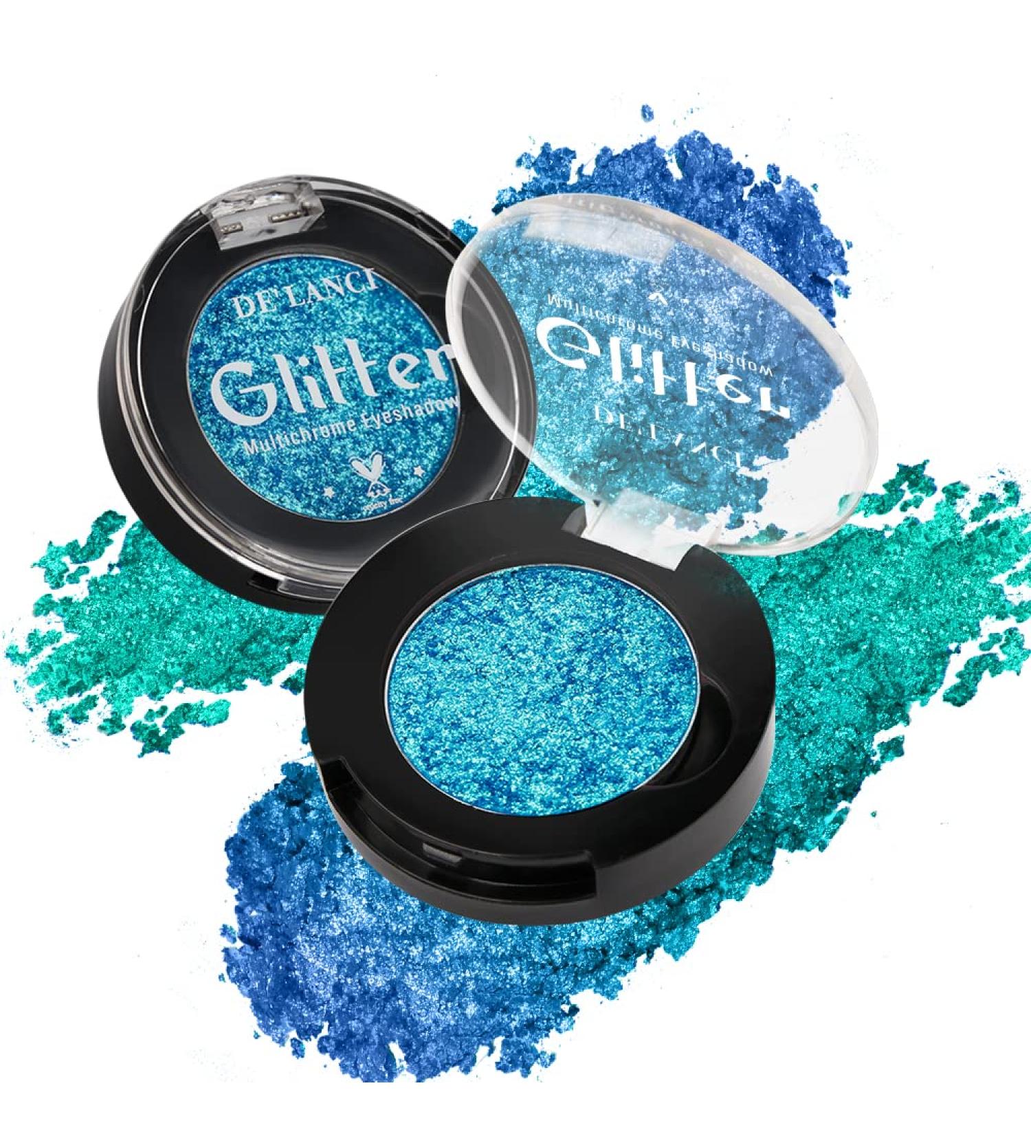 Metallic Duo-chrome Eyeshadow Makeup High Pigment Blue Purpul Green Multichrome Eyes Shadows Shimmery LongWear Gorgeous Color Bright and Vibrant Glitter Eye Shadow No Creasing Talc Free Blue Green #3e - Buy Online on GoSupps.com