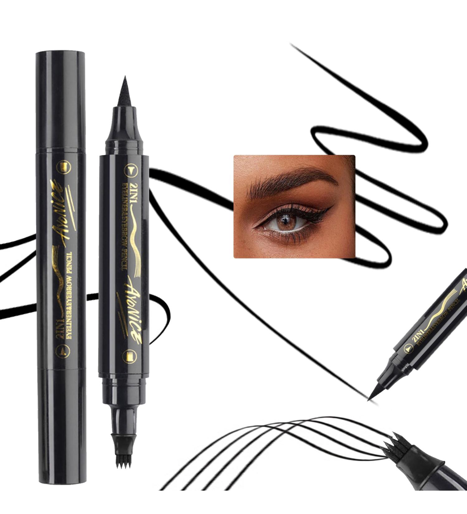 Buy Black Microblading Eyebrow Pen - 2-in-1 Waterproof Dual-Ended Tool for Natural-Looking Brows | Lasts All Day - International Shipping Available - Buy Online on GoSupps.com