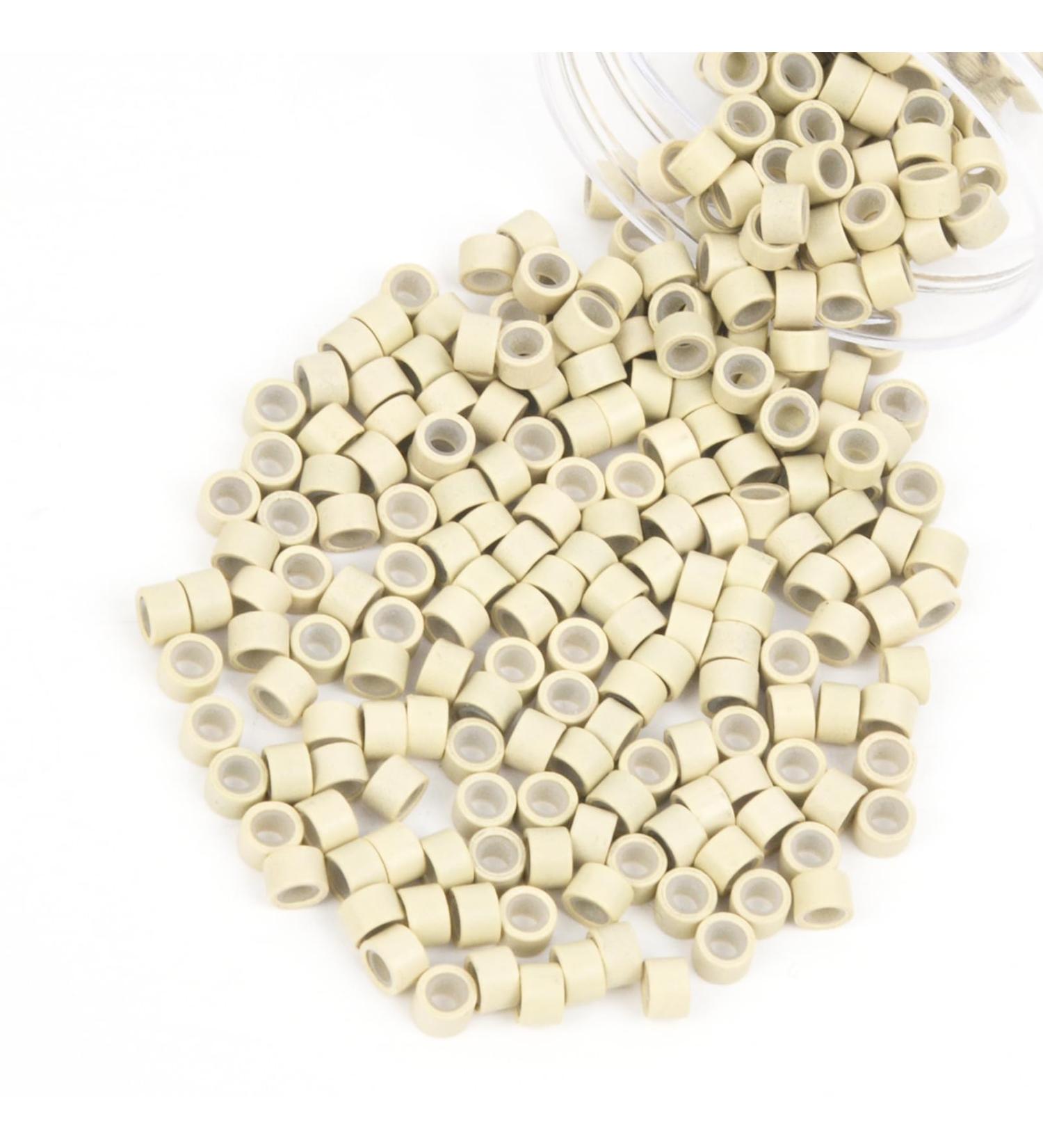Vlasy 200 Pcs Silicone Micro Rings for I Tip Hair Extensions 4mm Micro Nano Beads Micro Links Hair Beads (Blonde) Micro-4mm-200Pcs Blonde - Buy Online on GoSupps.com