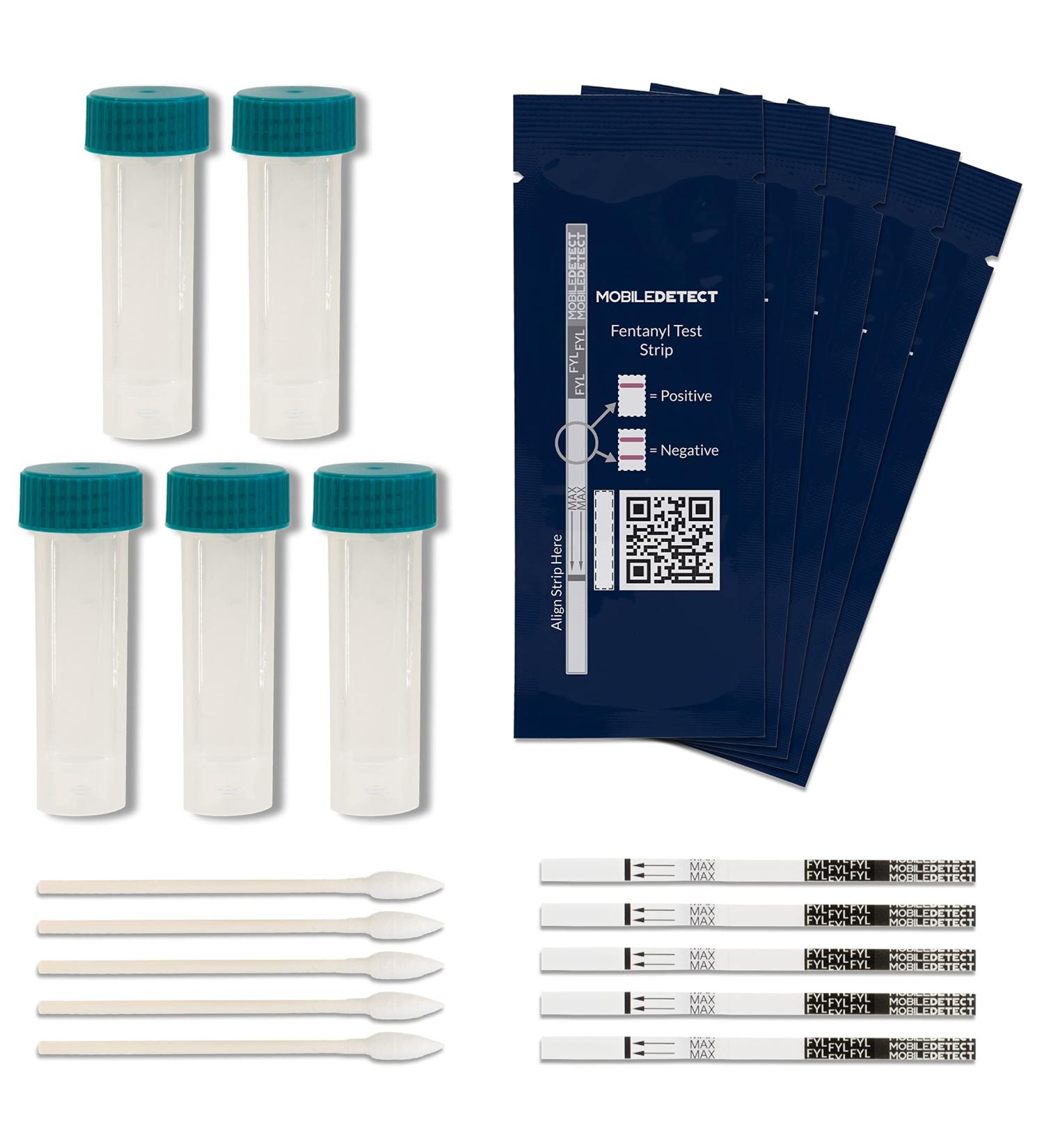 MobileDetect Fen Strips Kit | 5 Pack with Buffer Solution Swab and Analysis Chart - Buy Online on GoSupps.com
