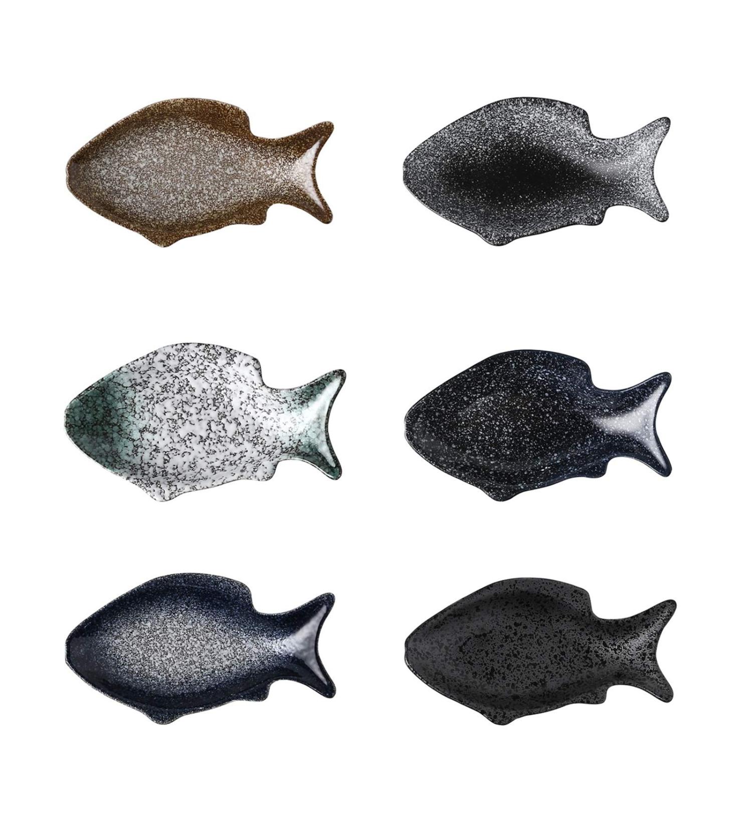 Appetizer Plate 6pcs Interesting Fish Shaped Sauce Dishes Ceramic Soy Vinegar Dipping Plate Seasoning Saucer Condiment Dish Ketchup Dipping Bowls for Home Snack Plate Sauce Dipping Saucer Kitchenware - Buy Online on GoSupps.com