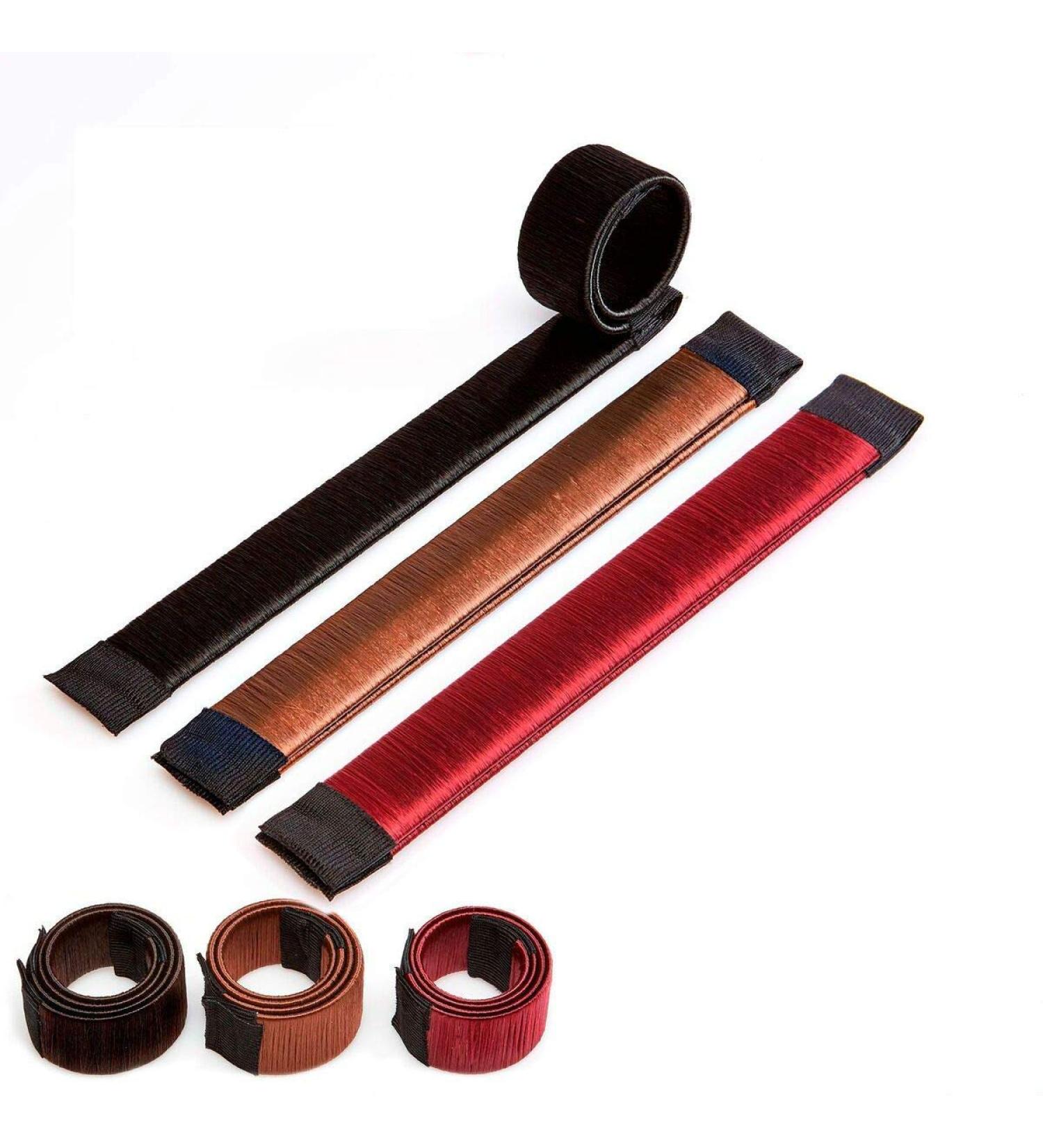 Original Bun Maker Band - Hairpiece for Kids & Adults | Black Dark Brown Red - Perfect for Easy Hairstyles - Buy Online on GoSupps.com