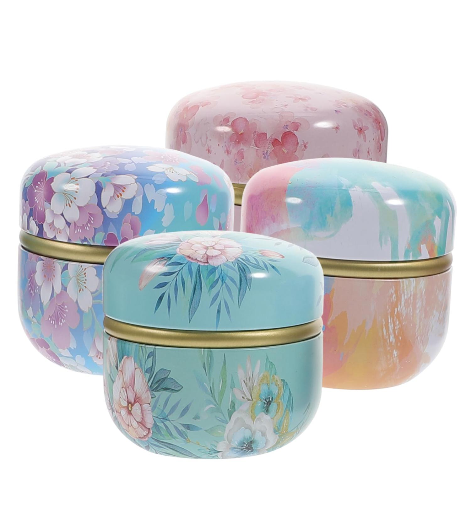 PRETYZOOM 4pcs Loose Powder Can Empty Tea Holder Make up Holder Metal Tea Delicate Tea Jar Tool Miss Simple - Buy Online on GoSupps.com