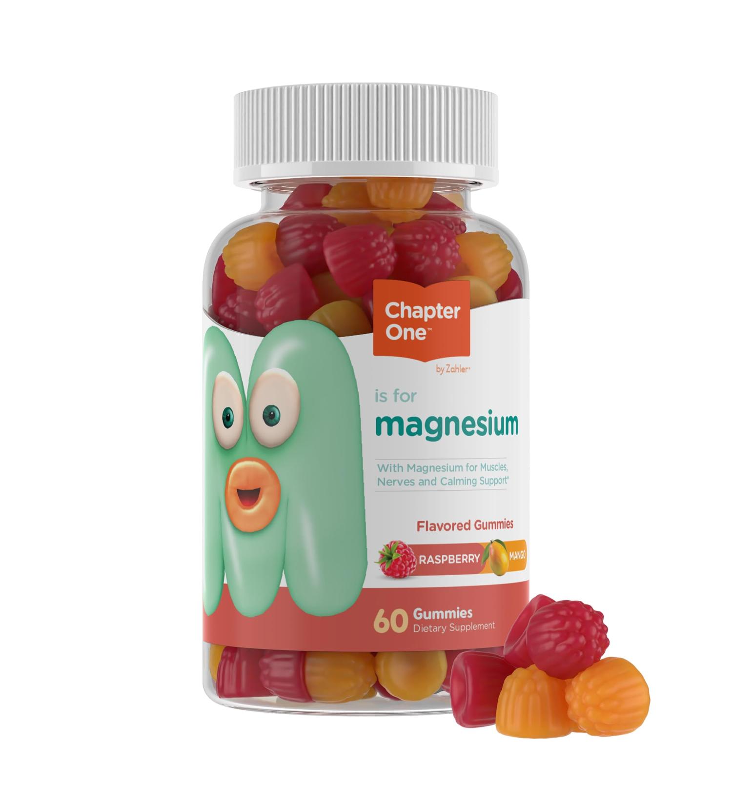 Chapter One Magnesium Gummies Great Tasting Magnesium for Kids Calm Kids Magnesium Magnesium Gummies for Women and Men Raspberry and Mango Flavored Certified Kosher (60 Flavored Gummies) 60 Count (Pack of 1) - Buy Online on GoSupps.com