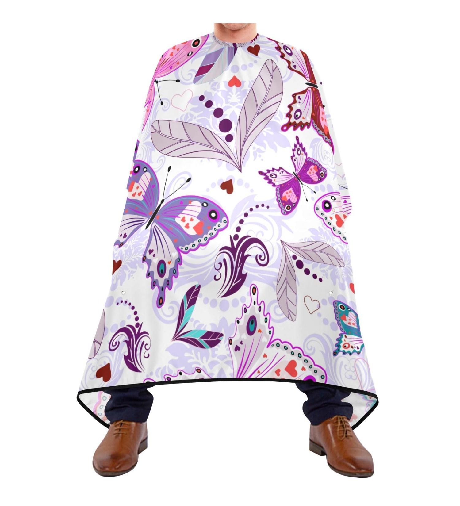 Waterproof Barber Cape - Butterfly & Cheetah Pattern Hair Cutting Bib for Men & Women | Unisex Haircut Cape - Buy Online on GoSupps.com