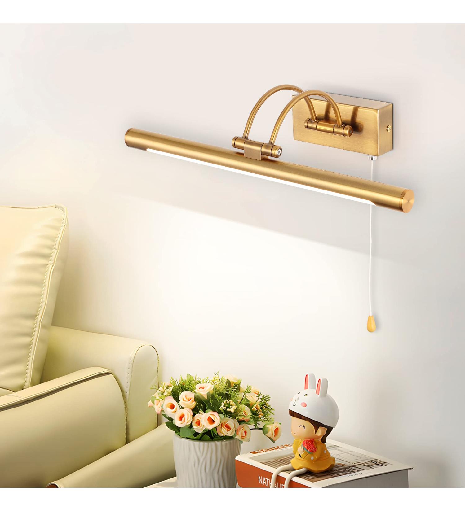 Mantolite LED Picture Lamp 8W 40cm Brass - Swiveling Head 3000K Interior Lighting Ideal for Art Display - Buy Online on GoSupps.com