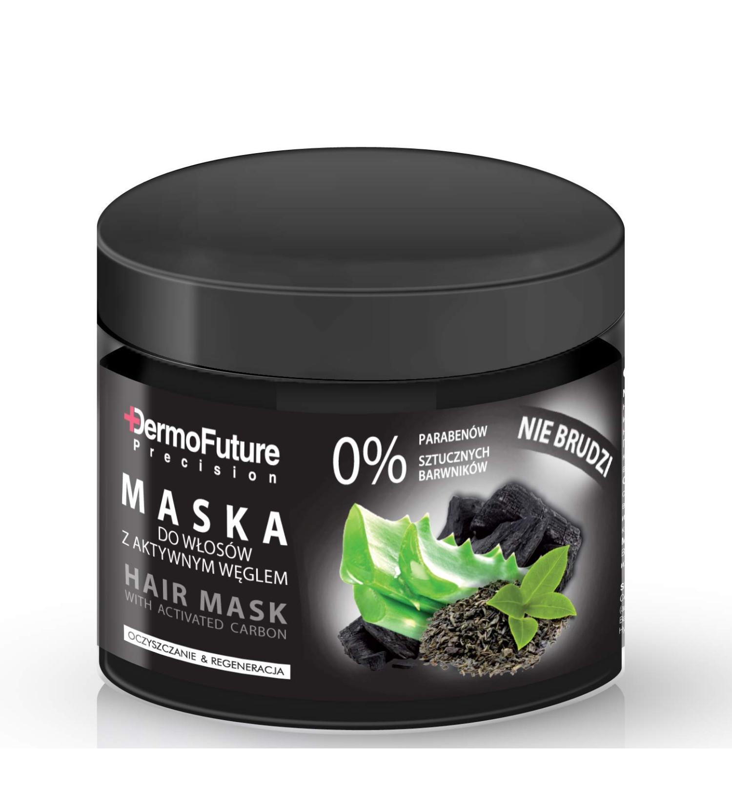 Dermofuture Hair Mask with Activated Carbon 300g Paraben FREE