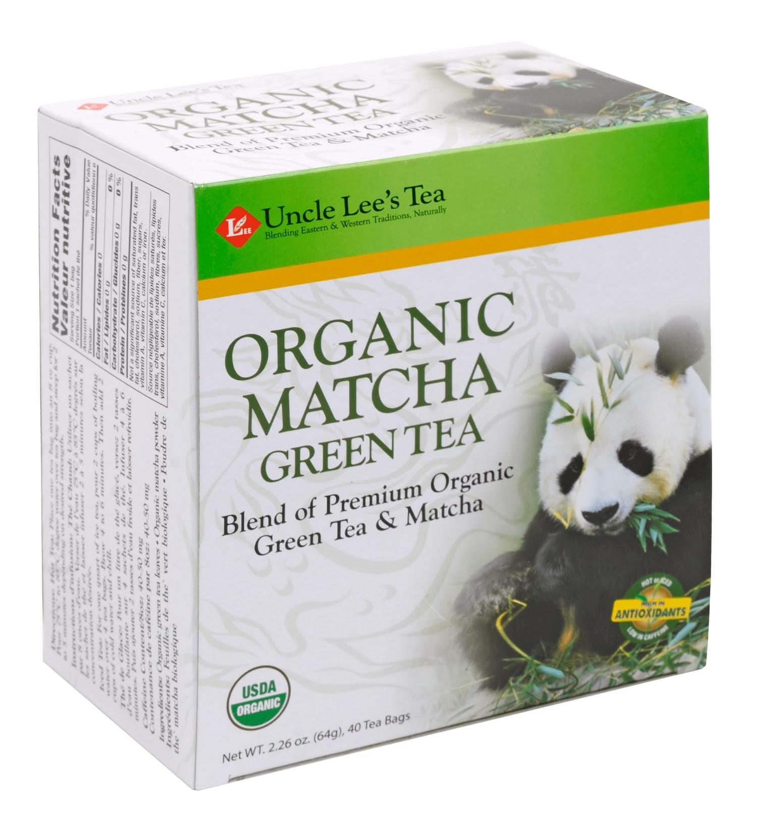 Organic Matcha Green Tea By Uncle Lee's Tea 40 - Pack - Buy Online on GoSupps.com